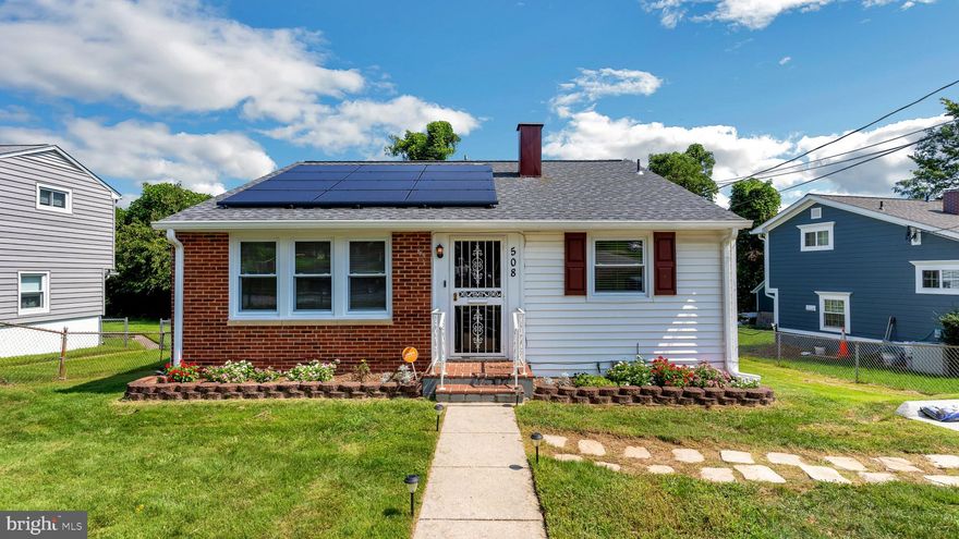 Welcome home to this charming 3 bed, 1.5 bath 4 level split foyer home in Kerby Hill! Beautifully landscaped with flowering beds and stepping stones with .14 acres of land! Plenty of space to park on the long paved driveway. Walk into a light and bright living room that features a vaulted ceiling with exposed wooden beams and hardwood floors that flow throughout the main and upper level. A bedroom that can be turned into a den or office completes the level. Take the stairs down to the dining room that features mirrored walls, chair railing, and 3 light chandelier - the perfect place to entertain guests for dinner! Also features a backdoor exit for easy access to the backyard. The spacious kitchen features plenty of cabinet space, granite countertops, and double sink with detachable faucet and window view. Also features tile backsplash and all stainless steel appliances. A half bath completes the level. Take the stairs to the lowest level with a large open space - perfect for use as a family room or additional living space. Laundry room with extra room for storage, plus a full size washer, dryer, and rinse sink complete the level. The uppermost level has two bedrooms, both with two closets each, a full size hall bath, and a linen closet. The fully fenced in backyard is a great place to relax after a long day and also makes for a great space to hold a summertime BBQ! Updates include: solar panels on roof (Vivant - panels attached to house and paid for service), new roof (2019), new windows (2021), new XL gutters and drains, driveway repaved (2019), and fence back yard (2019). Right off of MD-210 and close to 495 makes for a great commuter location. A stones throw away from the National Harbor and the MD/VA border. Near multiple shopping and dining destinations. Do not miss this one!