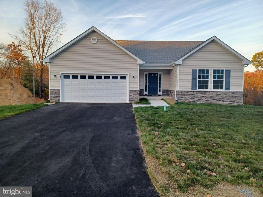 Oct/Nov 2023 Delivery!  $5,000 builder contribution to settlement costs. Great open floor plan in a convenient commuter location.  Kitchen has soft close cabinets, granite counter tops, breakfast bar, granite counters and stainless appliances.   LVT flooring throughout the main level, carpet in bedrooms.  Guest bath features ceramic flooring.  Large Primary BR with tray ceiling, recessed lighting, walk in closet with window.  Primary bath with double bowl sinks, oversized tiled shower with seat , tiled floors and glass doors.  The garage features insulated walls, insulated doors, lots of electrical outlets and garage door openers as well.     HURRY, SOME FINISHES CAN STILL BE SELECTED!  As with all new construction, transfer taxes are paid by the Purchaser. Some photos may show options that are available and not standard in base pricing, consult agent if questions.