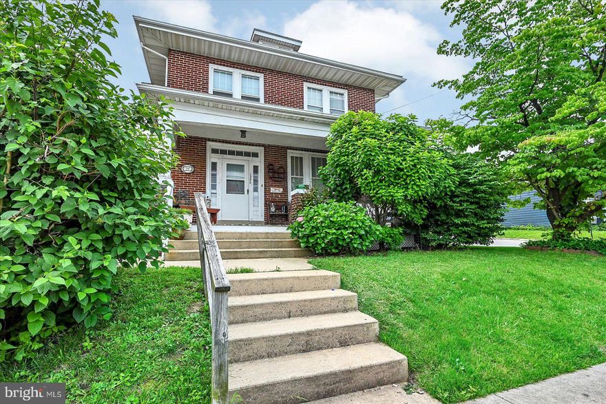 Charming and full of character, this detached two-story home offers 3 spacious bedrooms and 1.5 full bath. Nestled on a quiet street, the home features a welcoming covered front porch and rear porch (with awning) perfect for morning coffee or evening relaxation. Inside, you'll find a functional layout, and tons of natural light throughout. A full basement provides generous storage or potential for additional living space with 1/2 bath. The detached 1-car garage adds convenience, with room for parking or extra storage and a fenced yard.