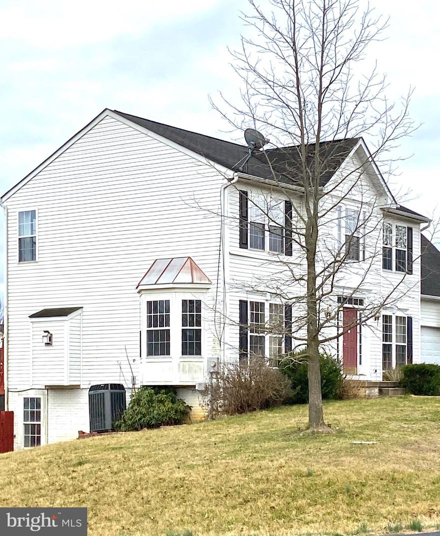 This home offers a large spacious floor plan but needs work throughout.Sold "as is",  Located in a well desired neighborhood, commuter friendly close to MD. and VA.