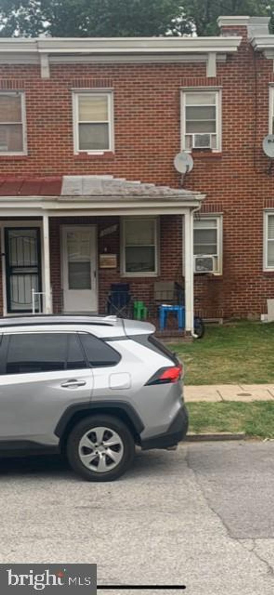 Spacious Living and Dining Room. Covered Front Porch. Nice wood cabinets in kitchen. Two bedrooms and two full baths including fully finished basement bath. Bathrooms have new ceramic tile floors and walls. Foyer, kitchen and dining room all ceramic tile. Selling AS IS with only noticeable issues being new carpeting needed on stairs and second floor and painting. 24 Hour Notice a MUST to show. Great potential as an investment with Long Term Tenant on a month-to-month lease willing to stay. Less than a 1/2 mile to I-95.