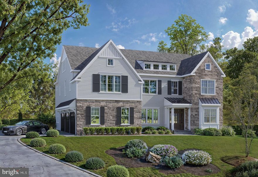 215 S Spring Mill Rd is a masterfully crafted home set on +/-1.25 acres in the highly sought-after Radnor School District. Built by CDHall Builders, this 5-bedroom, 5.2-bath residence (with the option to expand to 6 bedrooms and 6.2 bathrooms) is designed for both family living and entertaining. The open-concept layout seamlessly connects the chef’s kitchen, family room, and dining spaces. The kitchen features an oversized island, high-end appliances, and scenic views of the property. The first floor also includes a large mudroom, private study, and butler’s pantry, all beautifully complemented by an abundance of natural light. Upstairs, the primary suite is a true retreat, boasting a spa-inspired bath with dual vanities, a soaking tub, an oversized glass shower, and two expansive walk-in closets. Additional bedrooms include en-suite or Jack-and-Jill baths, and ample closet space, offering both comfort and privacy. The finished walk-out basement, also filled with natural light and high ceilings, provides endless possibilities for a home gym, media room, or entertainment space. The oversized sliding doors open the basement up to a flagstone patio and the bucolic backyard. Last but not least, the home has a three-car attached garage and a spacious back deck that completes this exceptional home. You will also find this home is set in a picturesque neighborhood with convenient access to major roadways, grocery stores, world-class dining, shopping, public parks, and scenic walking paths. Offering the perfect blend of luxury, convenience, and functionality, this home is estimated for delivery in May 2025.