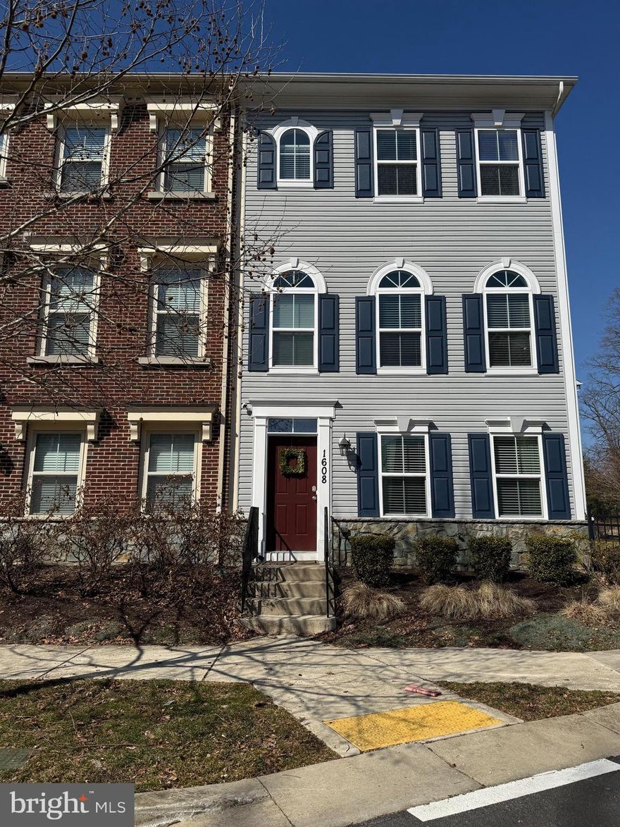 1608 Belle Drive, a beautifully well maintained end-unit residence  with lots of natural light, three bedrooms, 3 full baths and 2 half baths. ASSUMABLE VA loan 3.75% rate.  Entry into the home welcomes you with a spacious recreation room, convenient half bath, and direct access to the gated two-car garage. The main level living area is designed for both comfort and entertaining, featuring a spacious living room,  dining room, and a gourmet kitchen with  large island / breakfast bar. A stunning two-sided fireplace creates a warm focal point, offering ambiance both inside at the breakfast area and outside on the beautiful deck—perfect for indoor-outdoor living. The primary bedroom retreat features a luxurious primary bath and walk-in closet. Two additional ensuite bedrooms with ample space ideal for a private office area or flexible living space.  
NEW (2026) LVP flooring on two levels.  NEW (2025) HVAC dual zoned. Conveniently located near historic Annapolis and easy commute to Washington, DC or Baltimore.