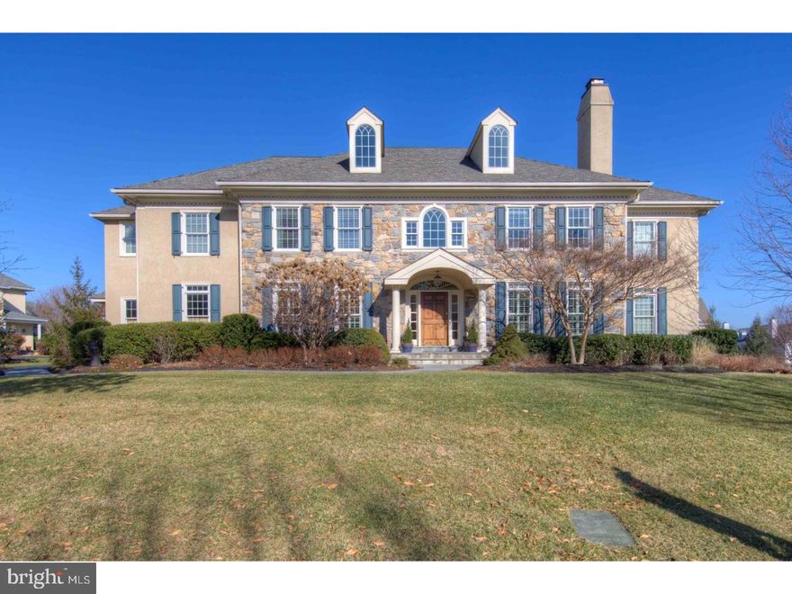 This Exquisite Whitehall Model in the sought after neighborhood of Whitegate is over 7,000 sq ft and is the best value to come to the market in this community in years. It is beautifully finished from top to bottom with many many upgrades and truly shows like a model home!! The stone exterior boasts a handsome street presence and a winding flagstone pathway gracefully leads you into the welcoming and beautiful two story Foyer. The open floor plan begins as the Foyer is flanked by both the formal Dining and Living Rooms that feature extensive millwork and a lovely gas fireplace with gracious wainscoting surround. Gleaming hardwood floors carry you into the magnificent two story Great Room with show stopping floor-to-ceiling Palladian windows capturing the beautiful backyard setting and providing streaming natural sunlight. This grand room has a wonderful gas fireplace, built-in bookcases,and dramatic open butterfly back staircase. The family friendly space continues directly into the gourmet Kitchen with large granite covered island, custom cabinetry, pantry, desk and dry Bar areas. Additionally, there is a lovely Breafast Room with windows that overlook the backyard and french door leading to the new composite deck. This space is finished off by a large Mudroom with built-in cubbies, informal Powder Room, and access to the attached three car Garage. On the opposite side of the home there is a lovely Sunroom/Music Room, Office, and the First Floor is completed by a formal Powder Room. A gracious staircase leads you to the Second Floor where a magnificent private Master Suite awaits you with large Master Bedroom, luxious Master Bath, his and her walk-in closures, and Sitting Room. French doors open to the other side of the house where there are 4 additional Bedrooms and two Jack and Jill Baths. Not to missed is the amazing fished Lower Level with natural light and plenty of unfinished storage areas. This home has it all and is the perfect blend with features of a gracious and classic stone colonial, while its modern open floor plan functions well for today's lifestyle. In addition, the location is second to none as it is minutes from all major highways, the King of Prussia Mall, and downtown Wayne. Don't miss your opportunity to own in this wonderful community at a great value with low taxes!!