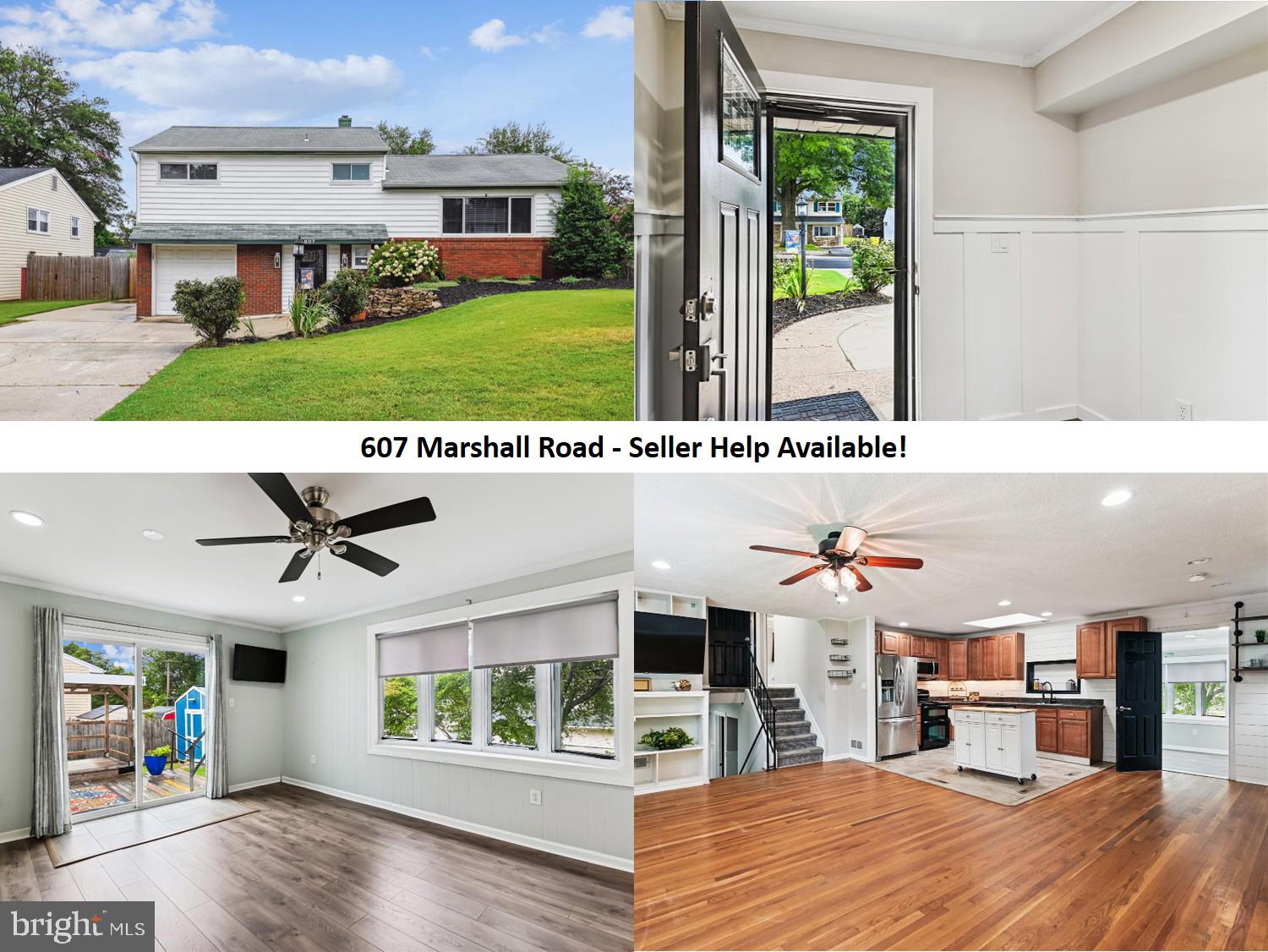 Motivated Sellers! Closing help available with acceptable offer. Welcome to 607 Marshall Road! Don't miss this opportunity to own a charming and move-in-ready home nestled in the sought-after Glen Burnie Park community. Step inside to discover a bright, open floor plan that seamlessly connects the living room, kitchen, and sunroom—perfect for both everyday living and effortless entertaining. The home showcases hardwood floors, upgraded kitchen cabinets, a custom coffee bar, fresh paint, newer LVP flooring, and newer carpet, creating a stylish and comfortable atmosphere. Three upper-level bedrooms, one entry level bedroom, and 5th bedroom/sunroom on the main level offers versatility for a family room, office, gym, or guest space.
The fenced backyard features a deck, two storage sheds, and a meticulously landscaped yard that enhances the curb appeal and provides a serene outdoor retreat. Plus, the attached garage and driveway for 5+ vehicles makes this home perfect! This home is move-in ready - schedule your private showing today. New HVAC compressor, deck stairs, microwave, garage door opener, and more!
Corporate Relocation – Sellers Hate to Leave!