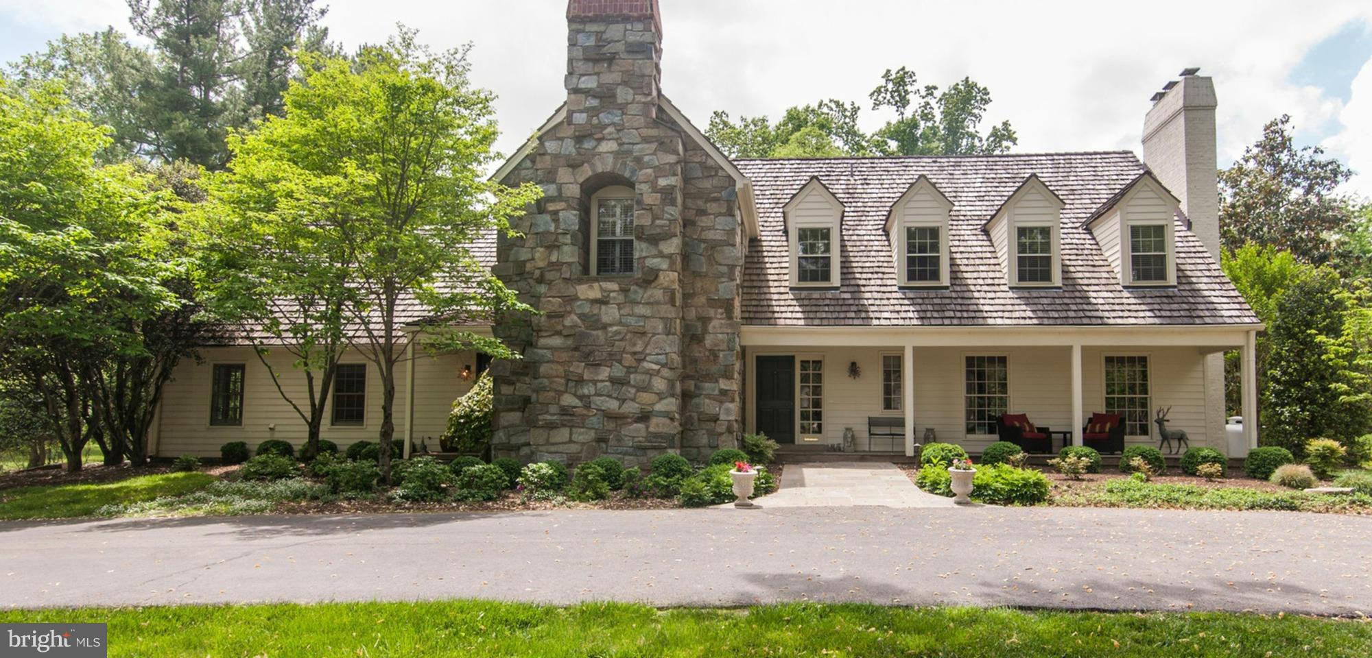 Wonderful home on 2+ acres w/ pool & tennis/sports court. Minutes from Pot. Vill. rest s & shops. Separate pool house w/ party room w/ firepl., his/her changing rooms and full BA. Main house w/ spacious dining & living rooms, cathedral ceiling family room w/ firepl., 3-season room (firepl.), kitchen & breakfst room, wood paneled den, in-law suite, laundry/mud room. Lg. mast. BR suite (firepl.)