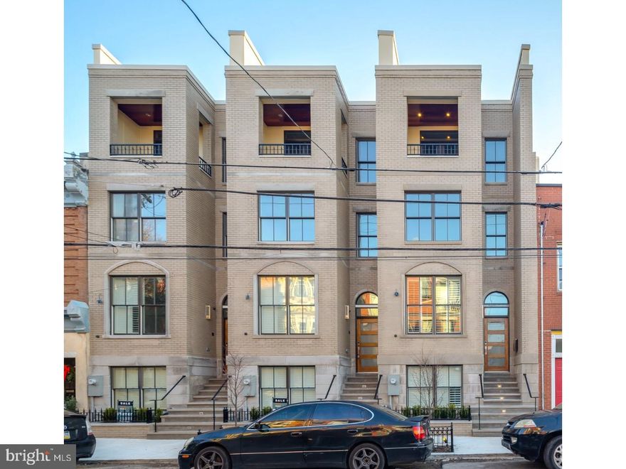 Bella Vista Strada --  2 left of 7 luxurious townhomes. Welcome home to 4,000 sq. ft of MODERN elegance by Lily Development, experienced Philadelphia-based developer since 1999. Visit  LilyDevelopment. com. Amenities include elevator to all floors, 5 outdoor spaces, smart home tech w 2 iPads, organized closets throughout, & rear garage EXTRA space for 2 cars. All within the coveted Meredith School District! Model home, all ready to move in for your convenience! Enter on the SECOND floor, you will be greeted by a STUNNING floating staircase with floor to ceiling glass rails, Contemporary kitchen, Poggenpohl cabinets and quartz counters, leading to a separate in-home office and SPACIOUS living area with tiled fireplace and over-sized terrace. THIRD floor includes 2 large bedrooms each with EN-SUITE bathrooms and more closet space than you will need! FOURTH floor, EXTRAORDINARY Master Suite with balcony, spa-like bath, and an EXTRA room with South facing balcony. Entertain in comfort on the ROOF DECK with 360 degree views of the City, water & electric hookup. Lower level includes another bedroom with full bath and a separate entrance from the back of home, great for a grandparent, au-pair. Incredible location, situated close to shops, restaurants, cafes, parks, the Historic market, Center City, public transportation and more. One year home warranty. 10 year tax abatement approved. More info:  BellaVistaStrada. com. Wouldn't you love to live in a Lily home? Watch this walk through tour by our affiliate at Henck Design and see her interior design choices for this lovely home: https:vimeo .com/232688984
