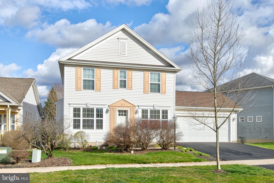 Lovely 3-bedroom, 3.5-bath Hunter’s Chase two-story home. The open-concept main floor boasts a bright, spacious living room with a cozy gas fireplace, an elegant dining area, and a remodeled, upgraded kitchen. Additional main floor highlights include a convenient laundry area, a stylish half-bath, and a functional mudroom. Upstairs, the expansive owner’s suite features a spacious bedroom, a full bath, and generous closet space. Two more bedrooms and another full bath complete the upper level. The walk-out lower level offers a large recreation room, a full bath, a dedicated office or den, and abundant storage. Step outside to enjoy a fantastic deck and backyard, perfect for entertaining or relaxing. The main floor showcases beautiful hardwood and tile flooring, and the home includes newer appliances throughout. Don’t miss your chance—make 117 Meadowhawk your new home today!
