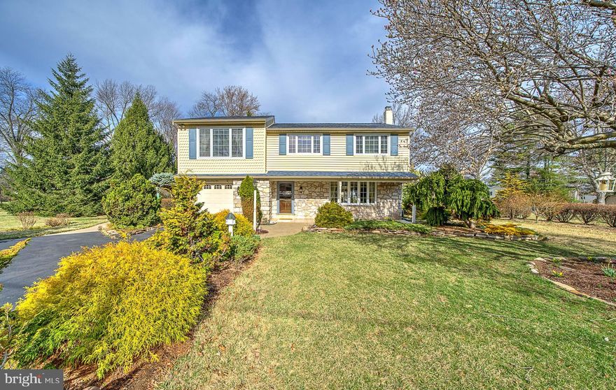 Don’t miss this exceptional opportunity to own a never-before-offered, gorgeous 4-bedroom, 3.5-bathroom colonial home in the highly sought-after Penn Brook neighborhood!
Nestled on a beautifully landscaped half-acre lot, this home offers the perfect blend of comfort and convenience. Located at 1449 Sandys Lane, it’s situated on a peaceful, quiet circular street with minimal traffic, just a short walk from *****Gwyn-Nor Elementary and Pennbrook Middle School. ********
Upon entering from the welcoming front porch, you’ll be greeted by a bright and spacious formal living room. This room flows seamlessly into the formal dining room, which features a full wall of windows with a stunning view of the entertainment area in the rear yard. Off the dining room, you’ll find an eat-in kitchen, complete with a new refrigerator. The kitchen opens to the step-down family room, which boasts a cozy fireplace, built-in shelving, and dramatic custom ceilings—perfect for relaxing or entertaining guests.
A convenient powder room and one-car attached garage complete the well-designed first floor. The laundry area is also located in the garage, making daily chores a breeze.
Come explore the stunning upper level, featuring a nearly 500-square-foot addition that includes a spacious primary bedroom and bath. Built in 1983 and fully renovated in 2019, this luxurious suite offers an oversized walk-in closet and a modern en-suite with a walk-in shower and double vanity. Down the hallway, you’ll find a charming princess/prince suite with its own full bath (formerly the primary suite). Two additional generously sized bedrooms share a well-appointed hall bath with a tub/shower combination. A full-size linen closet completes the upper level.
Now, let’s step outside to the truly impressive entertainment area. The backyard boasts an inground pool, a pool house, and a shed, with the added potential of restoring a koi pond for even more beauty. The covered patio is perfect for dining and relaxing, offering endless opportunities for fun in a beautifully landscaped setting. There is a partial basement that has been finished in the past and, with some minor work, can become a great additional space.  
This home is located in a hidden gem of a neighborhood, offering peace and privacy while being just minutes away from everything you need: restaurants, shopping, groceries, Montgomery Mall, Target, and more. It’s a rare find in a prime location that you won’t want to miss. 
This home combines classic charm with modern functionality, offering you the perfect place to call home.