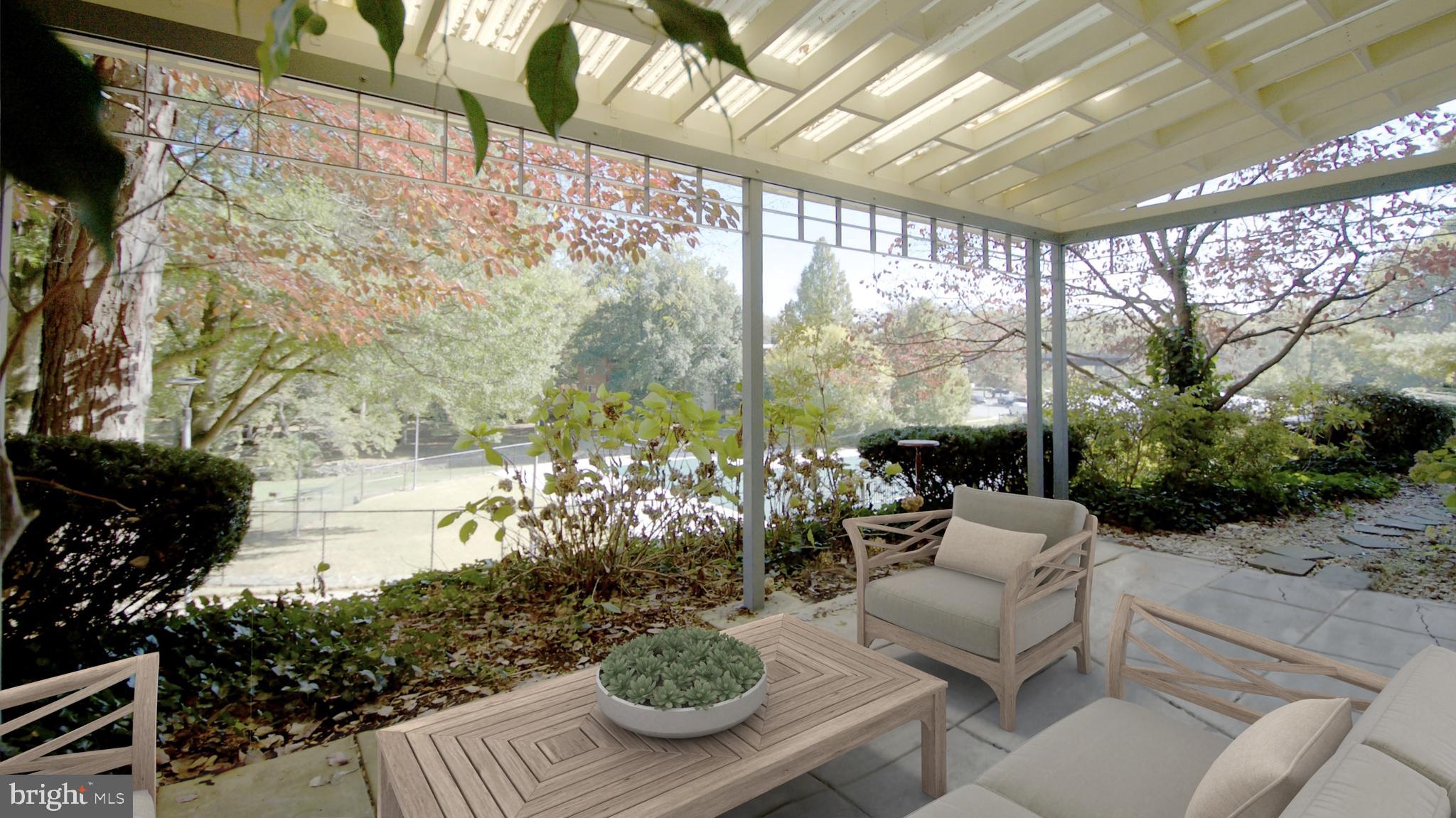 This is a rare offering in Grosvenor Park! Enjoy the Private Covered Patio overlooking park. And add the convenience of having the Extra Storage, Laundry, Library, Fitness Room, and exits to Pool and Metro all on the same level! Close to Grosvenor Metro Station, Strathmore Arts Center, Walter Reed Medical Center, NIH, and all major shopping, restaurants and with routes to Bethesda, DC, VA, Frederick, Baltimore & Annapolis. Onsite award-winning Grosvenor Market, dry cleaners, hair dresser, party rooms, pool, picnic area, rooftop terrace, tot lot, bike and extra storage, 24/7 concierge and onsite security. Fios & Xfinity available in unit. Feline friendly. Free wifi in common areas. Convenient and Huge Utility Closet. Fee includes utilities. HALLWAY RENOVATION TO START IN A FEW WEEKS. ENJOY ALL OF THE AMENITIES OF A HIGHRISE BUILDING BUT HAVE YOUR OWN PRIVATE PATIO - ONE-LEVEL LIVING.