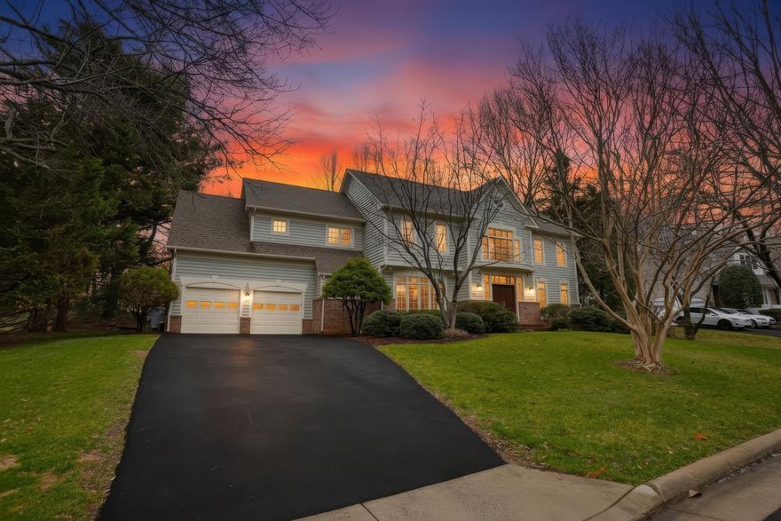 PRICE REDUCTION. This is a home for making memories! Located on a lovely street, surrounded by walking trails, this beautiful home is move-in ready. Summer evenings enjoying the deck, or the expansive rear yard, await you! The dramatic foyer with the sweeping staircase is a perfect welcome to this expansive home. This home begs to entertain with generously sized rooms and a transitional floor-plan. The well-appointed kitchen opens to the cozy family room with a gas fireplace. A main level office offers a bright and comfortable place to work with custom built-ins for all of your books and collectibles. The upper level features a large, central bonus room that would be ideal as an office, homework room, exercise or play room (and it is technically a bedroom). The luxurious owner’s suite has a sitting area, and an updated en suite bathroom with two walk-in closets, a double sink, a heated surface soaking tub, heated floor and separate toilet/shower area. Three other bedrooms and two full bathrooms round out this level. The lower level is a blank slate for whatever you need in your new home (game room or media room, anyone?) with two different family-room style rooms and an exercise room/dance studio, too! A bedroom on this level, with a full bath close-by, has an egress window, making it ideal for guests or even an au-pair.  This ideal location is close to Reston Town Center, Tysons Corner and Reston Metro. Enjoy nearby shopping and restaurants. Reston amenities are some of the best around: pools, tennis courts, pickle ball courts and more. 
Property plat available in the Documents section. Virtual Staging used for LL photos.