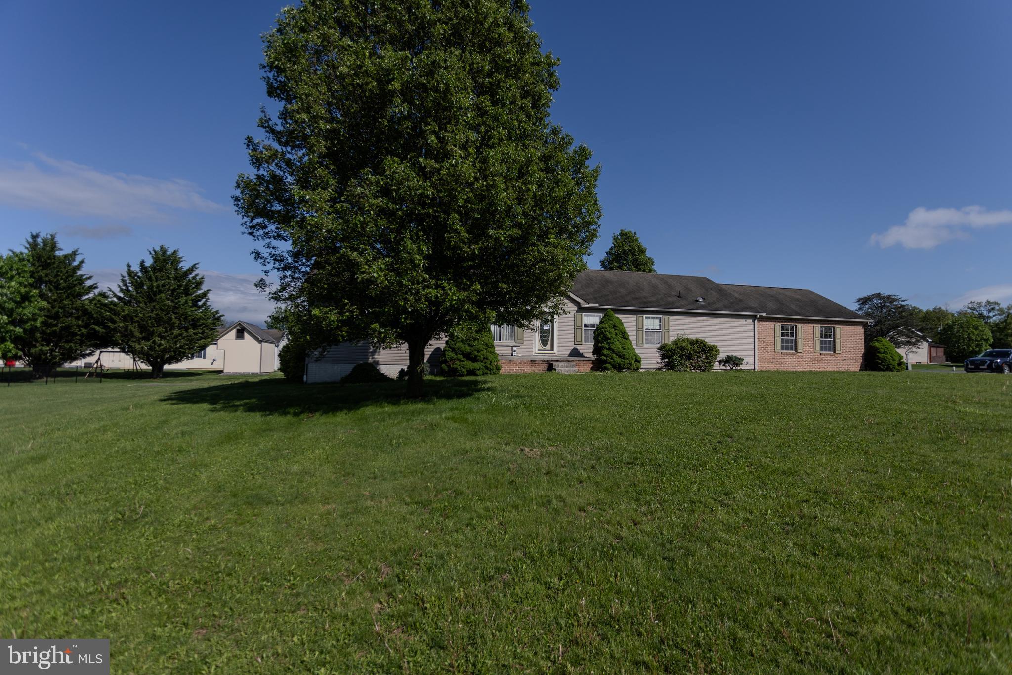 One floor living set in a small neighborhood outside of Chambersburg. Home features Nicely sized kitchen with dining area, dedicated dining room, large living room, family room with fireplace, owners suite play 2 additional bedrooms and second full bath, laundry all on main floor. A nice bonus is the sunroom w/ heat which opens up to fenced rear yard. The basement offers many possibilities for additional finished living area and storage/workshop.