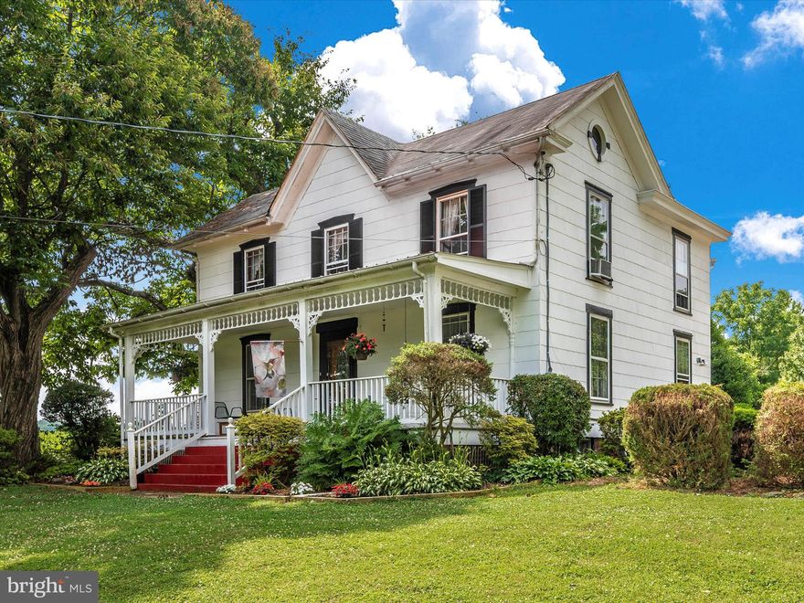 Open House: 7/1/2023, 12 – 2:00 pm! Fantastic 4-bedroom, 2-bath farmhouse on 1.5+/- private
acres, adjoining a hiking/biking trail and preserved farmland. This 1884-vintage farmhouse is
FULL of charm and has been lovingly maintained and upgraded by the current owners for the
last 39 years. The main level features a roomy kitchen—with Cambria countertops and a new
maple floor. There is also a dining room, a living room or “front parlor”, a laundry room, and a
full bathroom and bedroom or family room. The spacious front porch boasts Victorian
gingerbread trim and a classic porch swing and makes a great space for outdoor dining and
entertaining. The upper level consists of three bedrooms, including a spacious master suite with
vaulted ceiling and office area, as well as a full bathroom. The entire home is drenched in
natural light and showcases the charm which can only be found in historic homes. The attached
two-story “wash house” and a detached “studio” are versatile features which could potentially
be used for a workshop, home office, studio, etc. Gardening enthusiasts will delight in the 18
raised garden beds out back, perfect for sun-loving vegetables and already planted with some
blueberry bushes. The fenced front yard offers a safe play area for dogs and kids. Set back off
the road, behind another home down front, this is a peaceful oasis, open to nature on all sides.
It is the perfect location for outdoor enthusiasts to access not only the adjoining trail, but also
the boating and fishing on the 505-acre Little Seneca Lake and even more hiking and biking
trails at nearby Black Hill Regional Park. The Boyds Marc train station is just a short walk away from your front door step! No HOA/or Town Taxes, and on well water, so no water bills! High speed internet available for those working at home! Close proximity to the Clarksburg Outlets and Germantown offers plenty of dining, shopping, entertainment options and more. Easy access to 270, Sugarloaf Mountain and the C&O Canal make this an ideal location! Call the listing agent to set up your showing today!
