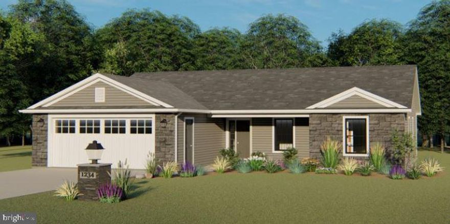 TO BE BUILT! This home features a 2 car garage, 3 bedrooms, 2.5 bathrooms. Kitchen with tons of counter top space. Open floor plan with cozy propane fire place in living room. 9ft ceilings throughout. Large deck on rear of home surrounded by beautiful woods and fields.  This home is to be built on slab with the option to add a basement. This would give you an additional 1700 sqft.  Final price contingent on options. Builder open to ANY plan changes!