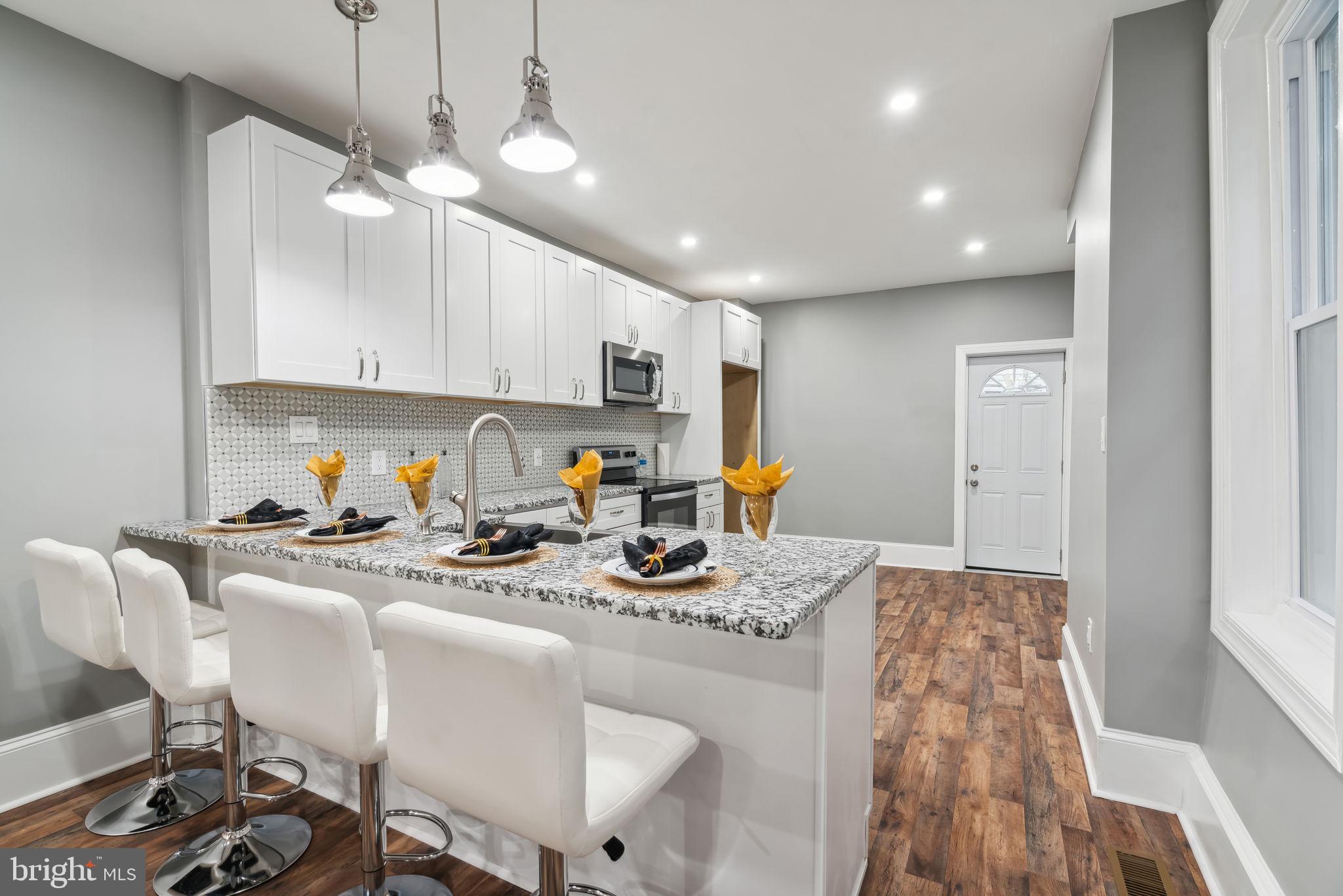 MOTIVATED SELLER:
Located in Philadelphia's rapidly developing area this newly updated townhouse offers modern amenities and proximity to key institutions. Situated just a short drive from Temple University and St. Christopher's Children's Hospital, as well as Philadelphia's Historic District and Center City, this home provides both convenience and comfort with 1432 SQFT of living space.
SELLER INCENTIVES:
The highly motivated seller is OFFERING UP TO $2,000 IN ASSISTANCE towards the buyer's closing costs and/or moving expenses, making this an even more attractive opportunity.
This home combines modern updates with a prime location, making it a must-see for potential buyers. Schedule a showing today to experience its unique charm and convenience firsthand. MAKE THIS HOME YOURS AND BOOK A SHOWING TODAY!
KEY FEATURES
•OPEN FLOOR PLAN: Designed for modern living, the spacious layout enhances the home's appeal.
•Energy-Efficient Systems: Equipped with a new central air and heating system, complemented by energy-efficient recessed lighting throughout.
•Renovated Kitchen: Features custom granite countertops, new stainless-steel appliances, and custom cabinetry.
•Living Room Ambiance: A cozy faux electric fireplace and cherry wood shutters add a touch of luxury.
•Stylish Bathroom: A fully renovated bathroom with unique porcelain tiled flooring.
•Roof Warranty: A newly installed roof comes with a ten-year warranty, ensuring peace of mind.
The property also offers a full basement, providing additional storage or potential living space.
Buyer opens to all investor offers too.
