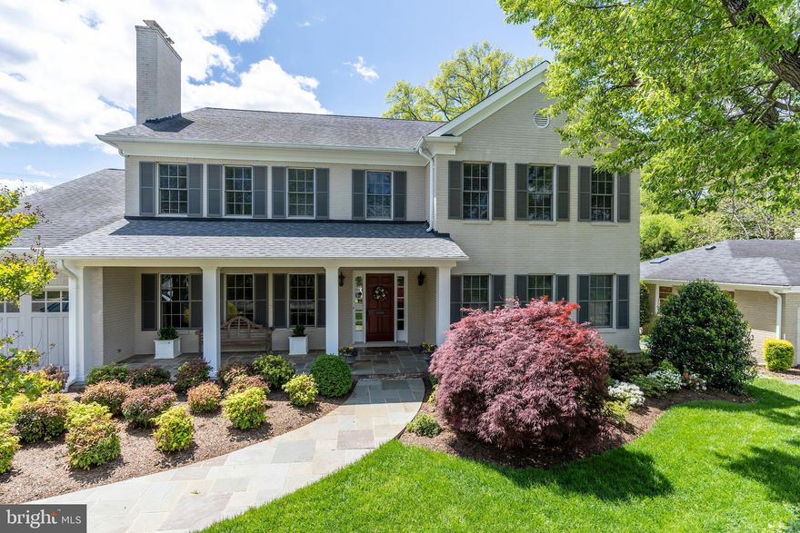 Charm and grace are hallmarks of this well-crafted and spacious home featuring five bedrooms suites! With three finished levels including an au pair/in-law suite this home will be suitable for many  of life's scenarios. Family Room/ kitchen combination,  sumptuous master suite with two dressing rooms, sitting room and  oversized luxury master bath; lower Level suite with kitchenette and private entrance (THINK- nanny, in-laws, and more); high ceilings, gleaming hardwoods, decorator paint palette, enormous pantry, 2 car garage and a curated perennial garden- all on a flat, top of the hill lot. In the center of the activity this value-added beguiling home is a ROCK-SOLID INVESTMENT!  THREE TOURS AVAIL BY CLICKING ON THE MOVIE CAMERA LOGO.