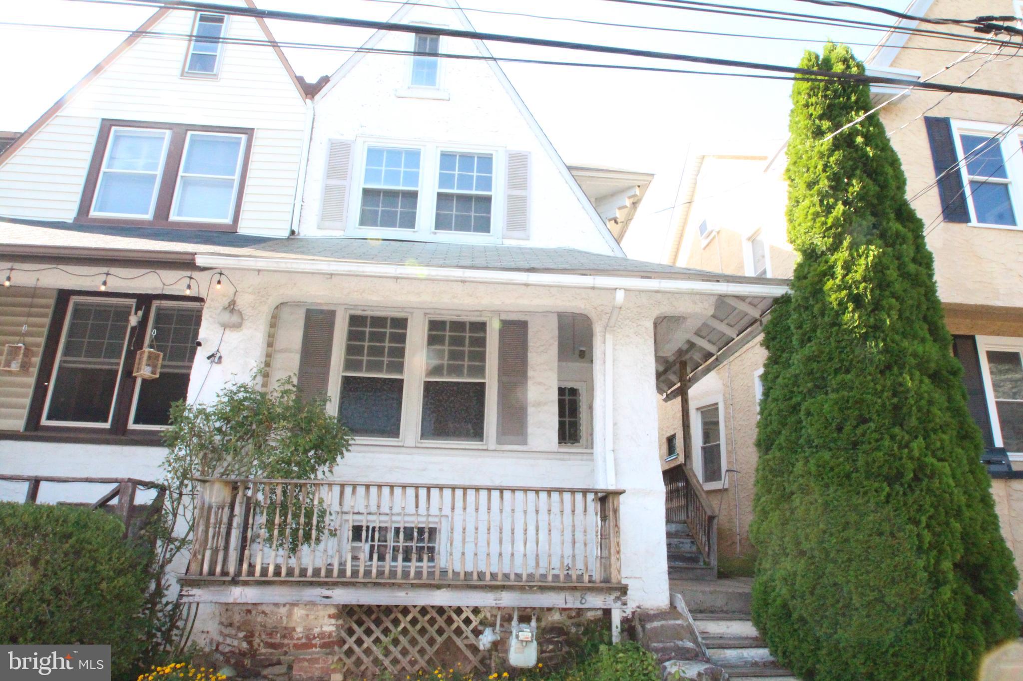 INVESTOR SPECIAL! Step into the potential of this spacious 4 bedroom, 1 bathroom twin single-family home, . With hardwood floors running throughout, this residence presents a canvas ready for your personal touch and creative vision. Upon entering, you'll find a layout that offers opportunity. The main level features a kitchen area that, while currently in need of updates, provides a solid foundation with its functional layout and space for modernization. Adjacent, a dining area awaits transformation into a cozy gathering space for meals and conversations. The living room, bathed in natural light from large windows, offers a glimpse of the home's potential as a welcoming hub for relaxation and entertainment. Upstairs, three bedrooms offer generous proportions and promise comfort once revitalized. The third floor offers flexibility for storage, office or bonus area. Outside there is an expansive front and back porch. There is parking in the back with access from the public alley. Located in a sought-after Lansdale Borough, this property combines its prime location with the allure of a spacious home in need of renovation. Embrace the chance to transform this diamond in the rough into your dream residence, and realize the potential of this promising investment opportunity. Just steps to the Lansdale SEPTA. Close to Lansdale's bustling Main Street featuring shopping, restaurants, walkability and convenience. Don't miss out on this prime opportunity that won't last long!