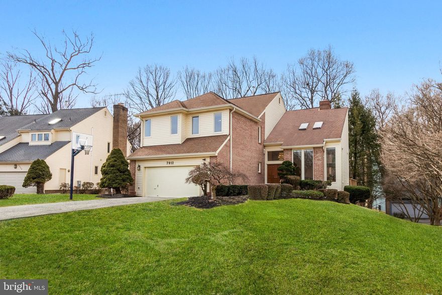 OFFERS, IF ANY, DUE TUESDAY AT 1:00 PM.  7912 Lakenheath Way is a bright Contemporary-style home that backs to Cabin John Park and is nestled in a quiet cul-de-sac. Set on nearly a quarter acre lot, this 5 Bedroom and 3.5 Bath home spans approximately 4,250 finished square feet throughout 3 finished levels. The large windows flood each room with natural light and the considerable living spaces flow together to perfectly suit today’s casual lifestyle.   A beautiful two-story Great Room is just off the Foyer and is highlighted by a cathedral ceiling with skylights. The expansive Eat-in Kitchen showcases ample cabinet space, a large center island, and an adjoining Breakfast Room. The Dining Room is adjacent to the Kitchen through a set of double doors. Just off the Kitchen is a gracious Family Room that is warmed by a fireplace and offers access to the huge wraparound Deck that overlooks the park. There is a Powder Room and a Home Office on this level that may also be used as Main Level Bedroom.     There are 4 Bedrooms and 2 Full Baths on the Upper Level including a well-appointed Primary Bedroom that is comprised of a cathedral ceiling, a dressing area with incredible closet space, and a tranquil En-Suite Bath. The Primary Bath is flushed with sunlight and has a dual vanity, a whirlpool tub, and a separate shower. The secondary Bedrooms share a large Hall Bath with a dual vanity.   A special feature of this property is the finished walkout Lower Level. The sizable Recreation Room overlooks the park as well and provides unlimited opportunity for a variety of uses. A Bedroom and a Full Bath completes this Level.  Inverness Forest is a quiet neighborhood backing to Cabin John Park. Adorned with mature trees and natural landscaping, this peaceful community is just minutes to local commuter routes, shopping centers, and a number of parks. Cabin John Regional Park offers various playgrounds, athletic fields, picnic areas, indoor and outdoor tennis courts, ice skating rink, hiking and bike trails, camping and a miniature train that takes you through the park. A pool is also available with membership at the Inverness Recreation Club.