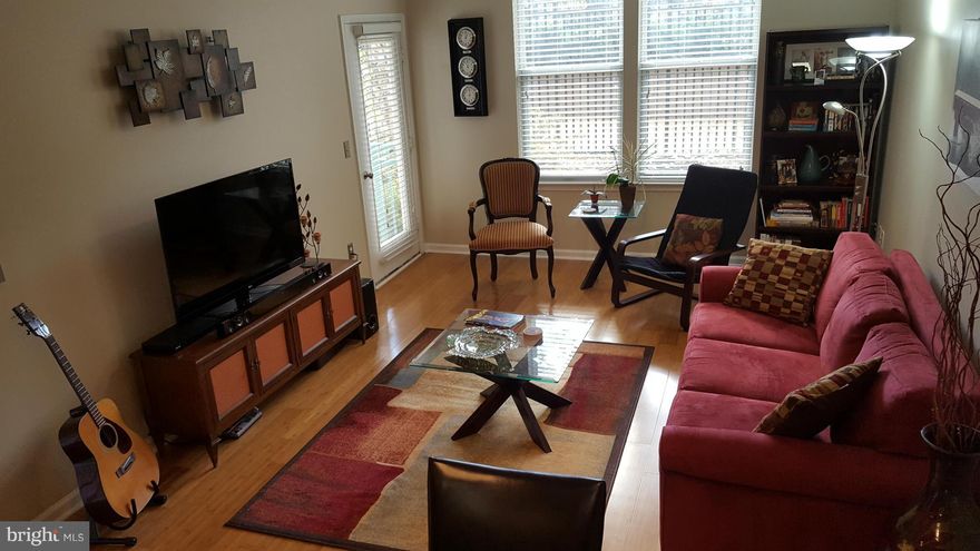 This condo is truly one of a kind! It features an open floor plan with bamboo hardwoods throughout the DR & LR. The kitchen has Maple Cabinets with SS (Energy Saving) appliances. MBR has a connecting hallway to the Bathroom. A small patio perfect for sipping coffee or reading a newspaper. Close to the pool. 1 parking space included. Close to metro, shopping, restaurants, and biking trails.