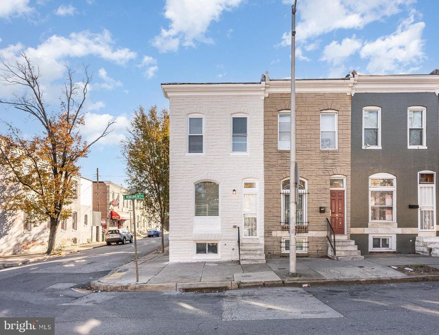 This beautifully renovated 3-bedroom, 3.5-bathroom end-unit row house is located just a short distance from Johns Hopkins Hospital.  This stunning home offers three fully finished levels thoughtfully designed for modern living for a family, roommates or even a single person.

The top floor features two spacious bedrooms and two private and modern full bathrooms, with one bedroom having access to a private balcony perfect for enjoying your morning coffee or an evening breeze. The main level boasts a bright living room/dining room combo, a stylishly updated gourmet kitchen with quartz countertops and a large island, bar seating, along with a half bathroom. 
The lower level is fully finished with a 3rd bedroom, a 3rd full bathroom, plenty of storage, and a laundry area.

Considered a "walkers paradise" by the Walk Score website (score 91), this home scores high on convenience. public transportation, including bus routes and easy access to the Johns Hopkins Metro SubwayLink station. Nearby amenities include a grocery store (3 blocks), Johns Hopkins Hospital (0.9mi), Patterson Park (0.7mi), local eateries, and shopping options, many within blocks to a mile.

This newly renovated gem combines modern comforts, excellent location, and boasts charm making it the perfect place to call home. Don’t miss out—schedule your showing now!