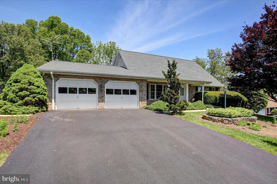 Charming Brick Cape Cod on a Quiet Cul-de-Sac. Nestled on a peaceful cul-de-sac street, this classic brick Cape Cod offers timeless appeal, mature landscaping, and a beautifully maintained backyard—perfect for relaxation or entertaining. Step inside to a welcoming living room featuring a cozy brick fireplace with gas logs and convenient access to the garage and rear patio. The spacious, open kitchen is ideal for gatherings, boasting granite countertops, a tile backsplash, updated appliances, and a comfortable eat-in area. A separate dining room adds charm with its built-in corner cabinets. The main level also includes a warm and inviting family room with a gas fireplace and custom built-in shelving. The primary bedroom is conveniently located on the main floor and features ensuite laundry, with potential to convert to a private bath. A full hallway bathroom serves this level, and a versatile den offers flexibility as a second main-level bedroom, home office, or reading space. Upstairs, you’ll find two additional bedrooms plus a third flexible room, perfect as a nursery, exercise room, or office. One bedroom includes a private half bath, and a full bath serves the upper level. A dedicated storage room adds valuable extra space for organization and seasonal items. Additional highlights include a covered concrete rear patio overlooking the lovely backyard, an oversized two-car garage, and a full basement offering incredible potential. The basement is divided into a large open area, a workshop, and an enclosed storage room, with exterior access via a Bilco door and rough-in plumbing for a future bathroom. This well-maintained home combines classic character with functional space in a desirable, quiet setting. Don’t miss the opportunity to make it yours!