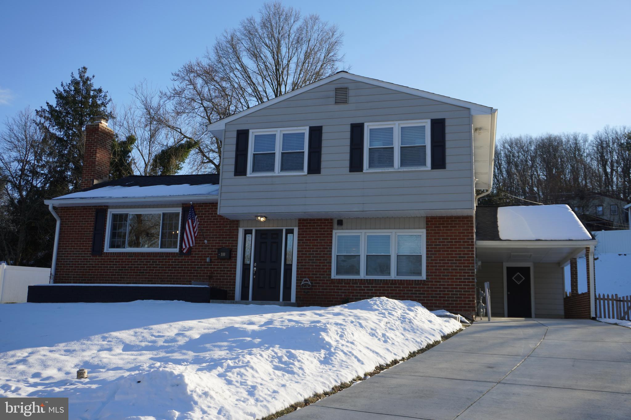 MOVE IN READY split-level home in the sought after community of Cromwell Valley in Towson has hit the market. Schedule your tour to see this immaculately kept 3 Bedroom, 3 Bath HOME. The attention to detail is evident when you arrive: Mocha Hardwood Floors throughout (2022), Newer Stainless Steel Appliances (2021), Newer White Cabinets with Hardware (2021), Newer Roof (2021), Newer Central Air and Heating System (2021), Quartz Countertops (2021,2023), Newly Installed Kitchen Peninsula with Seating and Storage (2023), Newer Concrete Driveway/ Carport/ Rear Patio (2023), Covered Carport with Locking Storage Shed and additional Pull Down Attic Access, Professionally Landscaped Yard with Newer Privacy Fence (2023), Updated Light Fixtures, Recessed Lighting, Vaulted Ceilings in the Living Room and Dining Room Combination...to name but a few of the highlights. Lots of Windows and Natural Light enhance the home's appearance. Beautiful Stone Fireplace with Mantle in the Living Room adds the home's charm. Primary Bedroom offers multiple Closets and a Private Full Bath with Shower. Bedrooms have Large Closets. Hall Full Bath with Tub and Shower offers a Double Sink Vanity and Marble tile. Family Room provides Sliding Doors which open to the Concrete Patio (13x25) and Fenced Rear Yard area as well as separate covered entrance to the Carport . Another Full Bath with Shower is conveniently located off the Family Room. This listing is a HOME and has been maintained and upgraded as such. Don't delay scheduling a tour if you are looking to find your new HOME in 2025.