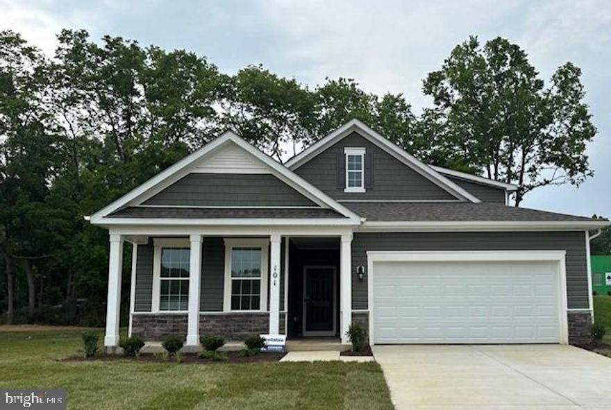 The beautiful Bristol floorplan offers a charming front porch with stone detail. As you enter the main level, the open-concept design offers great space for entertaining; 3 bedrooms (including a master suite) and 2 full baths. The kitchen is grounded by a spacious central island with seating. Off of the kitchen, there is a separate space for formal dining, all leading to a beautiful covered back porch.  The second level offers a large bonus room, full bath and an additional bedroom for guests or family member to have their own private space. The Bristol ranch home also includes a large 2-car garage for additional storage.