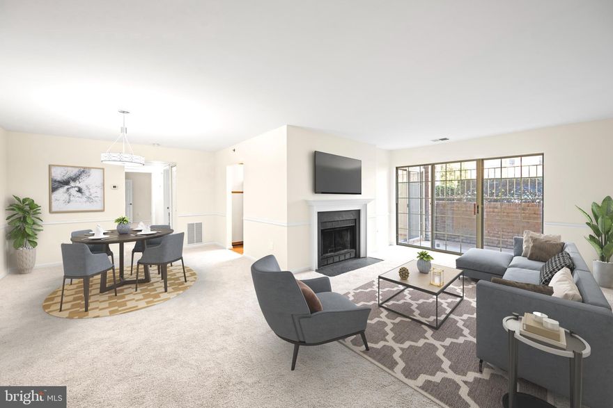 OPEN HOUSE TODAY SAT (3/23) 12 noon  - 2:00 PM
 Welcome to Quail Creek! This serene terrace level condo boasts a spacious and functional floor plan with over 1,150 square feet and the ideal layout for entertaining. You'll love the tall ceilings, great natural light, fresh neutral paint and NEW carpets throughout. The living room is home to a wood-burning fireplace that makes the space warm and cozy during those chilly winter months and access to your serene and PRIVATE PATIO that is the perfect place to unwind. Off the living room, there is also an area for dining with a new modern light fixture and access to the kitchen with ample cabinet and counter space and a brand new microwave. There's also a breakfast nook that can offer additional seating or the perfect space for a home office. This well-maintained condo has two spacious bedrooms, including the primary bedroom suite at the end of the hallway for ultimate privacy and features a large walk-in cedar closet and full en-suite bathroom! The second bedroom has double door closets and down the hall is the additional full bathroom and an in-unit washer and dryer to make laundry a breeze! This secure access community offers AMPLE PARKING and lots of green space to enjoy throughout the entire year! The property is also pet-friendly and has a low monthly condo fee. This lovely condo is located in the desirable Baltimore County neighborhood of Quail Creek, your new home is just moments away from Hunt Valley Town Center offering shopping, Wegman's grocery store, popular dining, and lots of  entertainment options. Don't miss out on making this your new haven - explore the perfect blend of style, functionality, and location today!