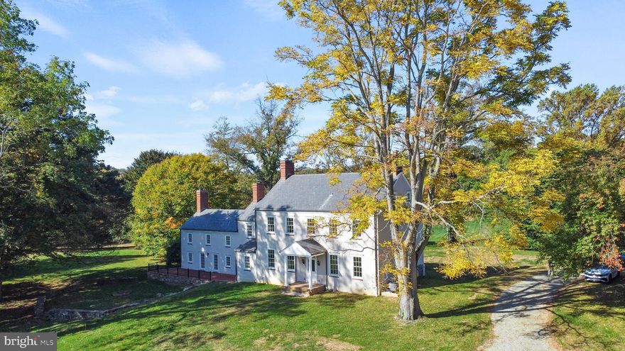 A Long Tree Lined Drive Leads to This Bucolic Estate "Harmony Hall".  Completely Renovated, Incredible Setting Overlooks a Heart Shaped Spring Fed Pond & Stream. Large Shade Trees Frame this Classic Manor Home w/ Beautiful Hickory Flooring, High Ceilings,Deep Window Sills, 4 Fireplaces, Stone Walls, a Stone Guest House, Gardens, an 8 Stall Stable, Beautiful Rolling Meadows, & Privacy in the Heart of My Lady's Manor. A Wonderful Opportunity! ALSO WOULD CONSIDER A SALE…