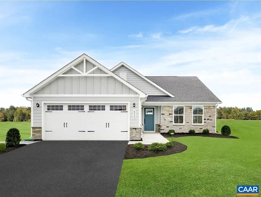 HOMESITE SPECIAL in Creekside Ranches! The Grand Cayman floorplan to be built on a FINISHED BASEMENT featuring and LVP flooring throughout the main level living, for Summer 26' move in! This floorplan offers an open bright design with a 2-car garage, 4 bedrooms, 3 baths, and a spacious owner's suite with private bath & walk-in closet. Enjoy a gourmet kitchen, upgraded cabinetry, spacious kitchen island, quartz counters, stainless kitchen appliances, and optional rear covered porch! Plus, enjoy additional living space or room for guests with finished basement including additional full bathroom and 4th bedroom! Creekside Ranches is an amenity filled community featuring 2 pools, 2 pickleball courts, clubhouse with fitness center, playground, walking trails and more! Creekside Ranches is located in a peaceful setting with beautiful mountain views, a maintenance-free lifestyle with lawn & landscaping included all only 10 minutes from Charlottesville! Every new home in Creekside is tested, inspected & HERS scored by a third-party energy consultant and a third-party inspector. Don't wait! Schedule your visit today and secure your new home and $10,000 in savings!,Granite Counter,Maple Cabinets