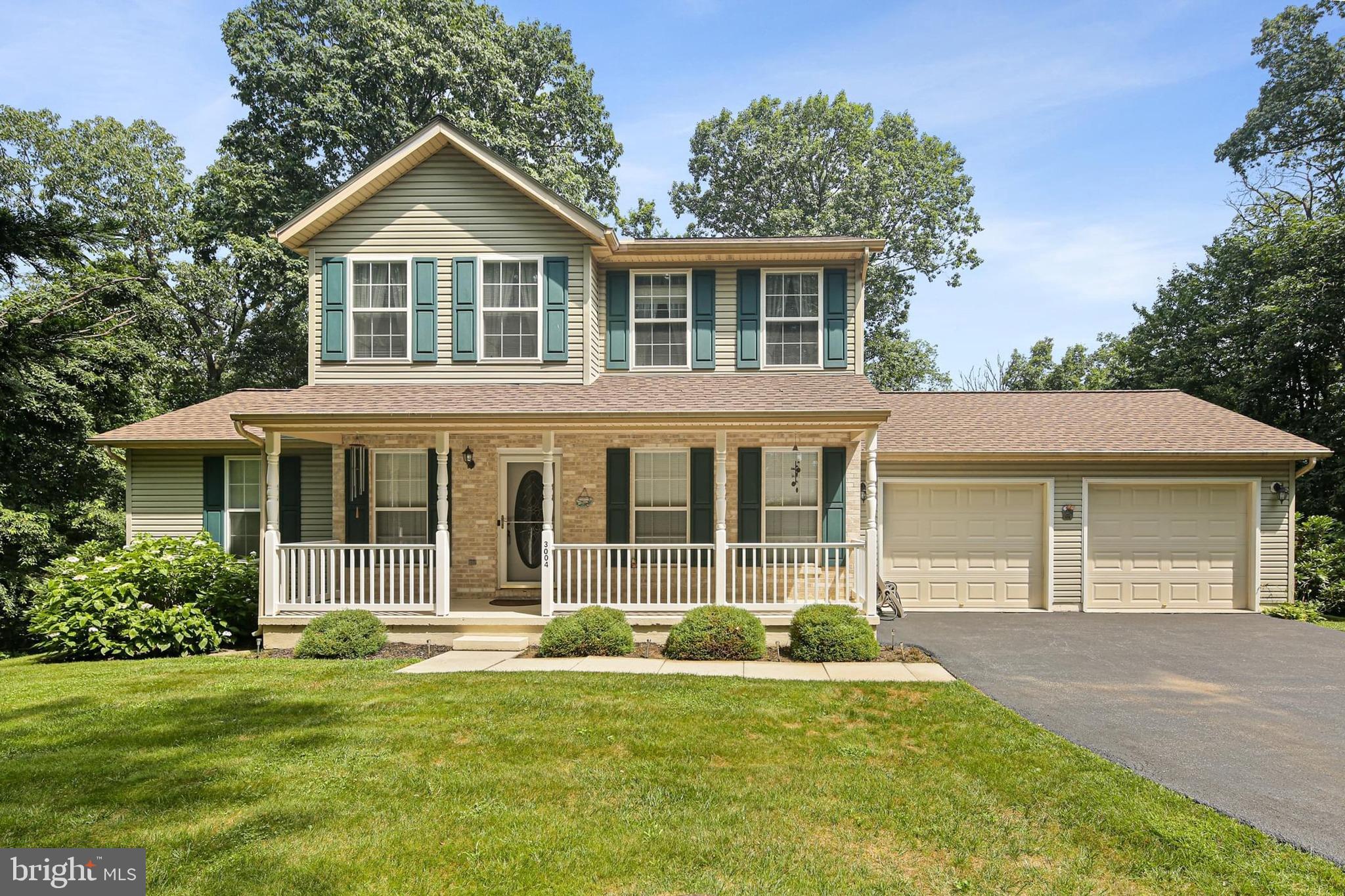 Welcome to 3004 Brougham Drive in Manchester, MD! This charming three bedroom, two and a half bath, Colonial-style home offers a cozy, family oriented floor plan. The kitchen showcases a new refrigerator and a breakfast area that leads to the family room. The generous family room gives you access to the deck overlooking the spacious backyard, perfect for entertaining and outdoor fun! The upstairs features a bright primary bedroom featuring a walk‑in closet and private bath. The garage is finished with brand-new automatic overhead doors, giving you access to the spacious dual car bay area with extra space for tools or storage. The expansive unfinished basement complete with an updated HVAC system, leaves room for opportunity with access to the back patio and yard through new sliding glass doors. With updated utilities as well as a new roof, this property is built to last! Whether you want the space to entertain or just enjoy time with the family, this home can do it all!