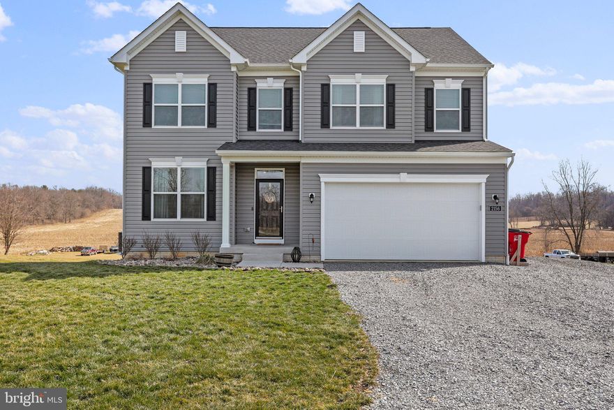 Welcome Home to this GORGEOUS Colonial that is sure to WOW you! This home is just 2 years young, featuring a thoughtful design with an open concept! The main level impresses upon entry with a large family room, extraordinary kitchen, a bonus room, and a half bath. The dine-in kitchen overlooks the large backyard with early morning sunrise views! Upstairs, you will find 4 sizeable bedrooms, which includes an impressively large primary suite with an ensuite, another full bathroom with a thoughtful design, and a laundry room! Sitting on a gorgeous 2+ acres- this is the home of your dreams!