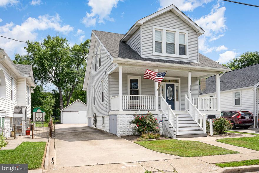 Oh So Pretty and Pristine Parkville Pleaser. From the Covered Front Porch Through this Updated Charming Colonial, to the Rear French Doors Where the Deck Meets the Concrete Patio, Fenced Rear Yard and Large Detached  Garage  - It Is ALL HERE! 3 Generously Sized Bedrooms With Hardwood Floors, Ceiling Fans, An Updated Upper Level Bath and Walk Up Attic Access. Gently Wind Downstairs Passing the Stained Glass Windows, a Replaced Front Door With Transom and Side Panel Windows. Welcome Home Your Guests In this Inviting and Charming Foyer. A Terrific Start to Any Day Relaxing On the Covered Front Porch With Your Morning Brew of Choice and A Good Read.  The Main Level Offers a Spacious Living Room Where Sunlight Abounds Through the Large Windows Flanked By Original Wood Shutters - Truly Appealing to All Decorating Tastes. Who Doesn't Like a Farmhouse Sink With a Window to View Side Yard Activities? Glass Front Cabinets Blend Today's Desires for "Updated" With the Origins of this Home's Charm . Whether You Cook-In or Bring-In, Play Games or Finish Last Year's Puzzle - The Dining Room Offers Ample Table Space for Memories Galore! The Powder Room Has Been Roughed in For A Tub/Shower if Building Equity is A Goal With Your Purchase. While the Lower Level is Not Finished It Does Have Finished Qualities Including Replaced Windows,  Painted Floor and Walls and Lightly Painted Rafters. The Lower Level Space Has Served as a Playroom, Work From Home Space, Exercise Location and Overflow Storage. The Side Entry Into the Lower Level Steers the "Dirty Laundry"  Straight to the Washer.  Tell You More? Let's Not Forget the HUGE Detached Garage That Has Electric, A Workshop and Storage Space Runneth Over. The Concrete Driveway and Patio Within the Fenced Rear Yard Create An  Entertainer's Dream Space for Every Occasion. Impeccably Maintained and Tastefully Updated. Truly a House that Will Become Your Home With the Turn of a Key. A True Hometown Hero! Finished Taxable Sq Ft As  Professionally Measured is Actually 1,344.