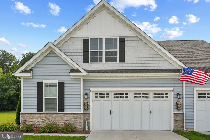 Welcome to Bay Bridge Cove.  Kent Island's Premier Active Adult 55+ Community!  Rare opportunity for the spectacular "Laurel" model with additional sunroom.  WITH OVER 2800 SQUARE FEET OF LIVING.  This gorgeous 3-4 Bedroom, 3 Bath villa built in 2022 and has upgrades galore!  This home is MOVE-IN-READY!  Step inside and fall in love with this well maintained and spotless home.  Better than new.  This open floor plan home is full of wall-to-wall windows for bright and cheery living!  The beauty is in the details, a decorator's delight, with custom window coverings, blinds and plantation shutters that are included in the sale. This home includes hardwood floors, gourmet kitchen with stainless steel appliances, quartz countertops and upgraded cabinets with pull out shelves and soft close drawers!  The expansive primary suite provides for a large walk-in closet, sitting room and large tiled shower.  Upstairs you will find a large loft/4th bedroom/family room, and an additional bedroom and a full bath, perfect for guests or a "boomerang child."  Bay Bridge Cove is full of amenities for the entire family.  It offers an outdoor pool, pickleball, tennis and bocce ball courts, a crab shack, herb and vegetable gardens and walking paths.  This is all centered around a fabulous Community Center that includes an exercise room, a meeting room, a library and a game room!  This community is perfectly located close to waterfront restaurants, marinas, shopping, golf, Cross Island Trail, churches, colleges, public parks, boat ramps, Annapolis, BWI Airport, Washington, Baltimore and world class medical facilities and hospitals.  Everything you need for peaceful and pleasant living!!!!!!!!!!!!!