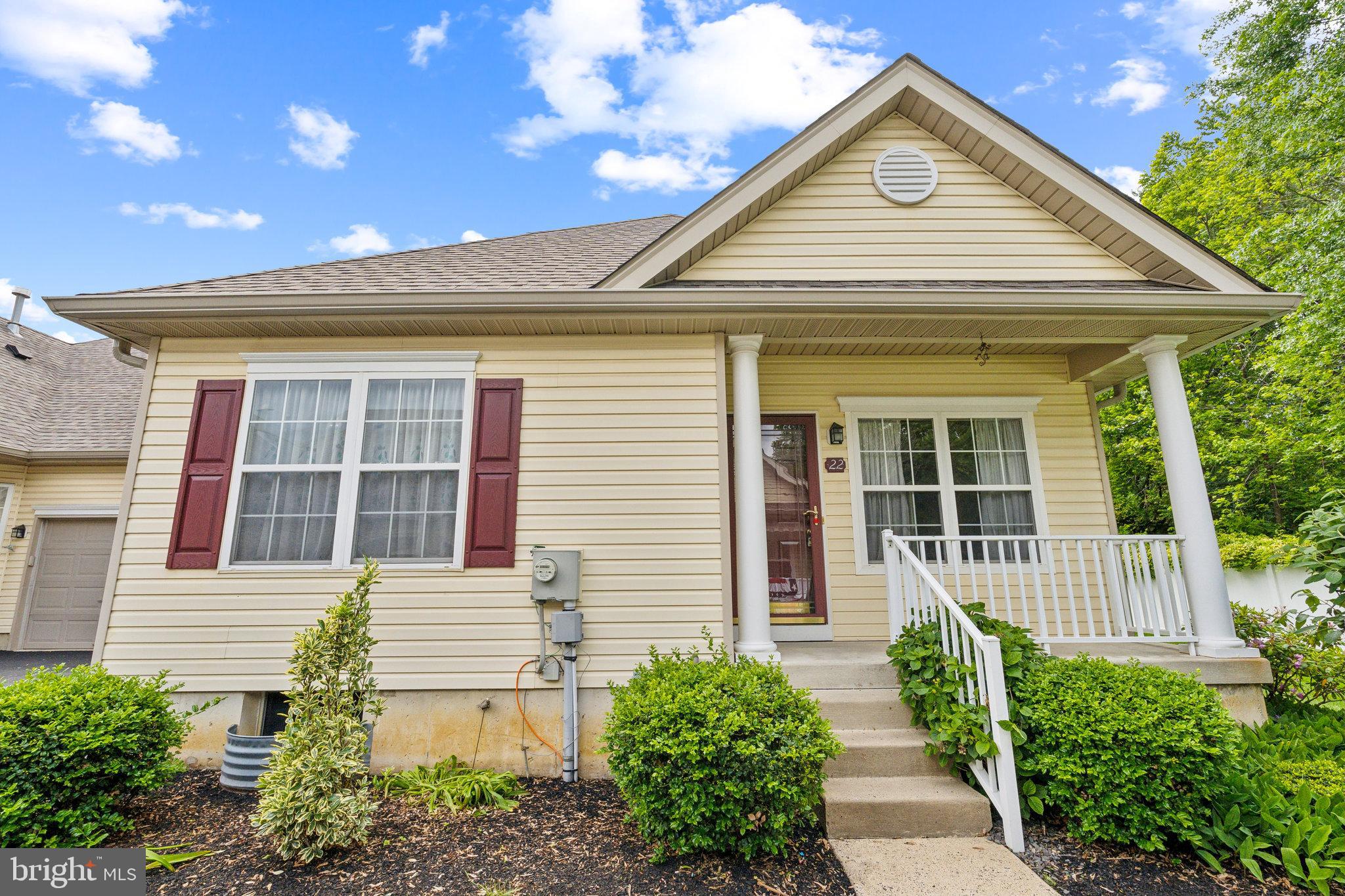Welcome to your dream home at 22 Regents Ct in beautiful Bensalem, PA in the desirable Villas At Regent's Glen! This charming carriage style home offers the perfect blend of comfort and convenience, with 2 bedrooms, 2 full bathrooms, and a spacious open floor plan and vaulted ceilings.
Step inside and fall in love with the hardwood flooring, high ceilings, and abundance of natural light that fills every room. The kitchen is a chef's dream, boasting a large layout with plenty of counter space and storage for all your culinary creations.
The bathrooms are equally impressive, featuring a walk-in shower and tile flooring for a touch of elegance. And with hardwood floors throughout, you'll enjoy easy maintenance and a timeless look that never goes out of style.
But the perks don't stop there - this townhouse also includes a 1 car attached garage, perfect for keeping your vehicle safe and secure. Plus, the quiet street and proximity to Parx Casino, I-95, PA Turnpike and all highways, and other local amenities make this the ideal location for anyone looking to enjoy all that Bensalem has to offer.
And if you're 55 or older, you'll love the added bonus of being part of a vibrant community with a clubhouse for socializing and activities. It's the perfect place to meet new friends and create lasting memories. Low maintenance living at its finest !
Note: Property is an Estate Sale.
Don't miss out on this incredible opportunity to own a piece of paradise in Bensalem. Schedule a showing today and make this townhouse your new home!