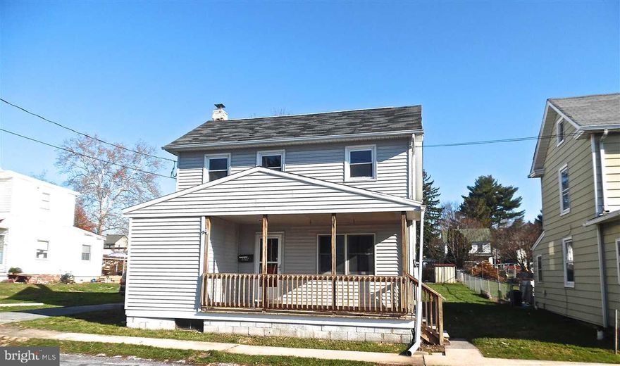 THIS HOME HAS BEEN COMPLETELY REDONE FOR YOU!! Why rent when you can own this adorable home featuring brand new kitchen to include new appliances, flooring, cupboards & countertops. New gas water heater, carpet & freshly painted. Spacious 1st floor laundry. Bright eat-in kitchen with large window overlooking large flat back yard. Gas heat plus central air. Covered front porch & covered back porch plus deck. Convenient off street parking in your backyard or on street parking in the front.