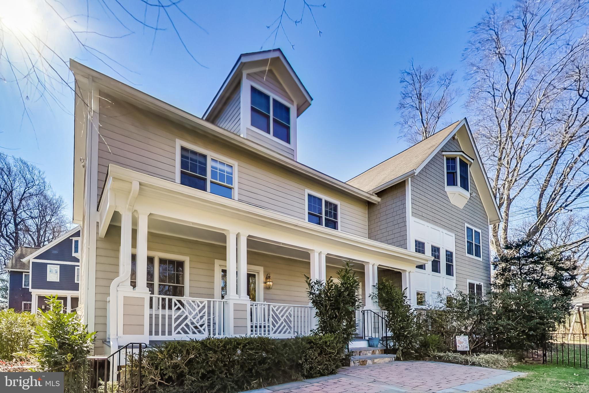 ***Under Contract, Open House Cancelled***
Welcome to 5922 Walhonding Road. Over 6,000 finished square feet await you spread over 4 levels with 5 bedrooms, 4 full baths and 1 half bath. A multiple array of windows bathe this home with plenty of natural light. Fresh paint, built in bookcases, crown molding and oversized baseboard trim are just some of the fine details you will find throughout.
Enter the house through the covered porch into the foyer area. To your left you will find the formal living and dining areas which share a two sided gas fireplace with plenty of windows. The gourmet kitchen is perfect for large gatherings with dual dishwashers, full sized side by side Sub Zero refrigerator, and center island counter with Wolf gas cooktop and convection oven. Multiple storage cabinets offer plenty of storage and a built in wall microwave, Miele espresso machine and undercounter wine refrigerator.
Enjoy meals in the breakfast nook or relax in the window lined family room in front of the two sided gas fireplace and built in bookshelves. Newly refinished and light stained hardwood floors run throughout the main level. Work from home and enjoy views of the meticulously landscaped yard from the 1st floor office. A newly remodeled powder room is just down the hall.
The staircases have windows on many of the landings and run from the basement to the fourth floor giving the stairwells lots of natural light and open feeling. Four bedrooms and new carpet on the second floor. The primary bedroom has a walk-in custom closet. The ensuite bath is tiled with large stone wall and floor tiles, freestanding soaking tub, dual vanities and glass enclosed shower with mosaic tiled floor.
In the hallway there are storage closets and a separate laundry room with full sized, front loading Whirlpool washer and dryer. Bedroom two is perfect for use as a guest room with an ensuite full bath with access from the hall as well. Bedrooms three and four both have walk in closets and share a dual sink vanity full bathroom with tub and private water closet.
The top floor offers a bonus space perfect as a private guest/au pair suite. The loft area could be used as a mini living room or game area and has closet storage. At the other end of this level you will find a bedroom with a full bathroom.
Spacious rec room in the walk out basement has built in bookshelves and a glass sliding door. Exercise in the comfort of home in the home gym with rubber floor tiles. The basement also has a half bathroom and large storage room. Two car attached garage and driveway for additional parking. Fully fenced and private landscaped yard with stone patio.
Our Sellers have made several improvements to increase the energy efficiency of the house by installing new insulation in the attic areas, new water heater and A/C unit. Sellers have also reinforced the retaining walls and refurbished the front porch deck and roof area.
Conveniently located close to the D.C. line, Interstate 495, shopping and grocery. MInutes to Potomac river parks and recreations areas and highly rated Montgomery county s
