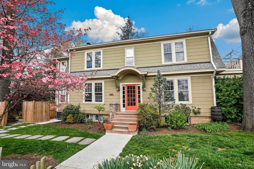 Welcome to 726 Maplewood Avenue, a cherished Dutch Colonial home on a lush corner lot in Takoma Park. This lovingly updated residence offers a perfect blend of historic charm and modern convenience across three finished levels.

As you enter, you'll be greeted by a gracious foyer with newly refinished wood flooring, setting the tone for the warmth and elegance found throughout the home. The sun-filled kitchen is a chef's dream, featuring granite countertops and backsplash, a center island, 5-burner gas cooking, stainless steel appliances, a Bosch dishwasher, handsome cabinetry, and a pantry. Opening onto the family room and the picturesque side porch, there’s a seamless flow for indoor-outdoor living. The adjoining light-filled family room boasts recessed lighting and crown molding, providing a perfect space for relaxation or entertainment. The spacious living room has a wood-burning fireplace, two restored original pendant lights, and two sets of French doors leading to the delightful sunroom. Adorned with a ceiling medallion and grass-cloth wallpaper, the sunroom provides versatile living space and access to the side patio and yard. Completing the main level is a full bathroom with a tub.
Upstairs, there are three generous bedrooms and two updated full bathrooms, including a large primary bedroom suite with a sitting room, ample closet space, and a renovated bathroom featuring a double vanity and pebble-stone flooring. The upper level also features a charming landing nook or office space with built-in cabinetry.
The finished basement provides additional living space with a huge recreation room with display shelving and overhead lighting, a guest room / fourth bedroom with a walk-in closet, a full bathroom, and a laundry / storage room.
Outside, the lush corner lot is sheltered by an established garden, providing privacy and serenity. The gorgeous yard is landscaped with blooming Dogwoods, Climbing French Hydrangeas, a Weeping Cherry tree, stunning Red Maples, and flowering plants.  The fenced yard boasts an enchanting side porch with a tongue-and-groove ceiling, an expansive slate patio, a parking surface, and ample space to enjoy the outdoors. You can enjoy soccer games from the level veranda!

This truly remarkable home offers a peaceful retreat while being just moments from all the vibrant amenities of Takoma Park. This home’s location combines the best of urban accessibility with access to nature. Situated just steps to the Sligo Creek’s bike and walking trails, parks, and playgrounds, the new Koma café, forthcoming Purple Line, and readily accessible to the Red Line metro. The home is in close proximity to downtown Takoma Park and downtown Silver Spring and all the amenities these locations offer, including restaurants, coffee shops, farmers markets, gyms, and live music venues.