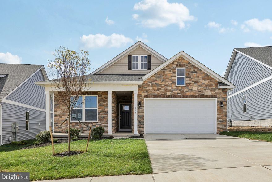 Experience effortless living in our Willow Run Active Adult community! Our Clifton floorplan is a thoughtfully designed 1,865 sq.ft. ranch home, blending style and functionality in a single-level open layout. The moment you step inside the home; you will be greeted by an inviting foyer leading you into the heart of the home. The kitchen opens to a large great room with two windows that let in natural light. The chef’s kitchen boasts stainless steel appliances, a pantry, and generous amount of cabinets and counter top space. From the great room, step through the sliding glass door to a covered porch, perfect for outdoor gatherings or morning coffee. The main level also features three generously sized bedrooms and two modern bathrooms - including a serene owner’s suite with dual vanities, a tiled walk-in shower, and two large walk-in closets.
Need space for visiting friends or family? The finished basement offers an additional 1,000sq. ft. of a living space with a rec room, full bath, and bedroom – plus a large unfinished space for storage.
Completed with a large laundry room, two-car garage, and a low-maintenance lifestyle, the Clifton offers comfort and convenience. Embrace one-story living and make The Clifton your perfect new home this Winter! Ready to move - in!
*Photos, 3D tours, and videos are representative of plan only and may vary as built.