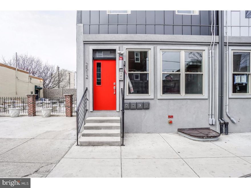 Welcome to 2512 Frankford Ave! Four Spectacular Bi-Level condos completely renovated throughout. Unit "D" Main Level features an open floor with large bedroom, spacious living/dining room, contemporary kitchen with quartz countertop, marble tile backsplash, slide in gas range, counter depth refrigerator, and hidden control dishwasher. Ultra modern bath with tub, and one piece toilet. Full finished basement with laundry closet, and ceramic bath with stall shower. Front door video intercom. Rear parking! Tax Abatement approved! Great location! 94 Walk Score. Convenient to Philadelphia Brewing Co, Martha, Memphis Taproom, Pizza Brain, and much more! Easy to Show!
