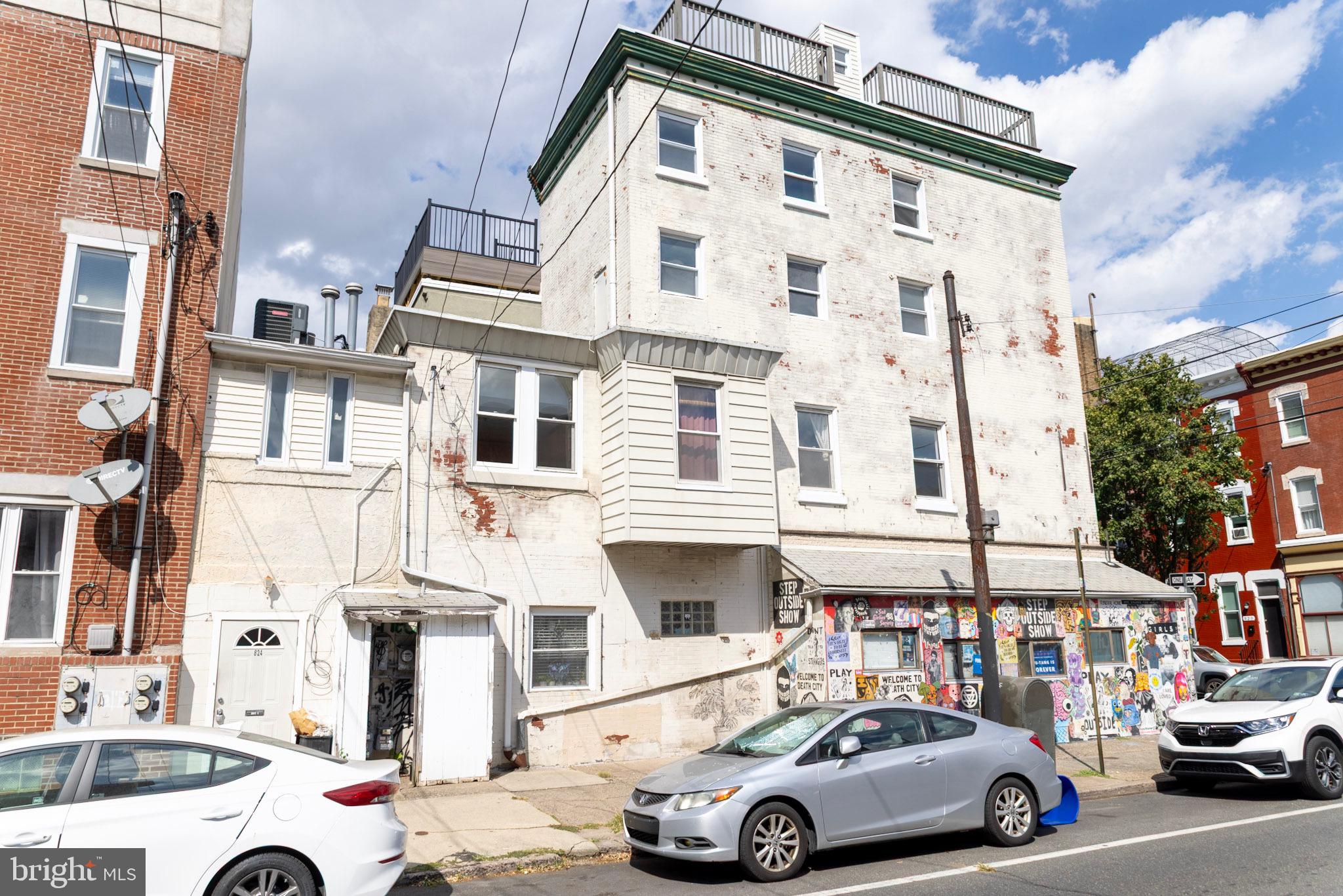 Location , location , location . Check out this spacious 4-bedroom, 2.5-bath tri-level condo in the heart of Philadelphia! Located in the desirable Hawthorne/Bella Vista neighborhood, this home features beautiful hardwood floors throughout and offers tons of potential to make it your own. With three expansive levels of living space, there’s room for everyone to spread out comfortably. 824 south 12 st is in need of some TLC and has incredible potential and boast tons of natural light. The highlight? An incredible private roof deck with sweeping views of the Philadelphia skyline—perfect for relaxing, entertaining, or enjoying the city from above. Don’t miss your chance to own a home in one of Philly’s most vibrant communities!