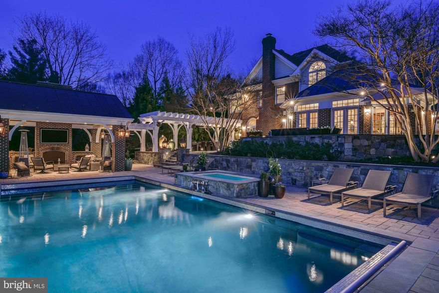 Stunning residence w/ private setting & tons of updates inside & extraordinary amenities outside. Open sun-filled floorplan perfect for entertaining or everyday living. Inside offers a large FR, gourmet kit. w/ breakfast area, sun-room addition, updated BA s, 3 FP s, & more! A must-see backyard oasis has extensive hardscaping, patios, pool, hot tub, & luxurious cabana w/ WB FP, kit., & half BA!