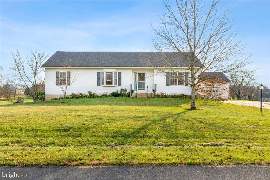 Nestled in a sought-after community with expansive estate lots near the MD-VA corridors, this inviting ranch-style home offers spacious single-level living. The open layout provides nearly 1,900 square feet of finished space, including three bedrooms, two full bathrooms, a laundry area, and a full unfinished basement. A detached garage with room for over two vehicles and additional storage space completes the property.
 
Inside, enjoy a formal living room, dedicated dining room, generous family room, and a well-appointed kitchen featuring leathered granite countertops, luxury plank flooring, and tiled bathrooms. The screened porch is perfect for relaxing and offers beautiful views of the large, level yard. Recent updates include a new HVAC system in 2017 and an architectural shingle roof in 2019, and new carpet just installed. Comcast service is available, and the inactive HOA means no fees are collected.