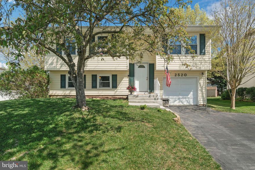 Not your ordinary split foyer! Located on a quiet cul-de-sac street in Four Seasons Estates. Main level features large eat-in kitchen with island and stainless steel appliances. From the kitchen you can walk out to the spacious deck which overlooks the fenced in yard with a saltwater above ground pool, firepit area, and patio. Family room off the kitchen. HUGE addition off the master bedroom! Primary bedroom features private bathroom as well as walk-in closet. The lower level features the 4th bedroom, laundry room, garage access, and large secondary family room or rec room or den or office or playroom, etc.  Freshly painted and new luxury vinyl plank flooring throughout. Other recent upgrades include: water heater (2022), saltwater pool (2019), roof/gutters/soffit (2017), Furnace (2019), Appliances (2016-2020), kitchen cabinets (2005), and Siding (2009). Close to Waugh Chapel shopping centers, Ft Meade/NSA, BWI, MARC train, and all major highways.