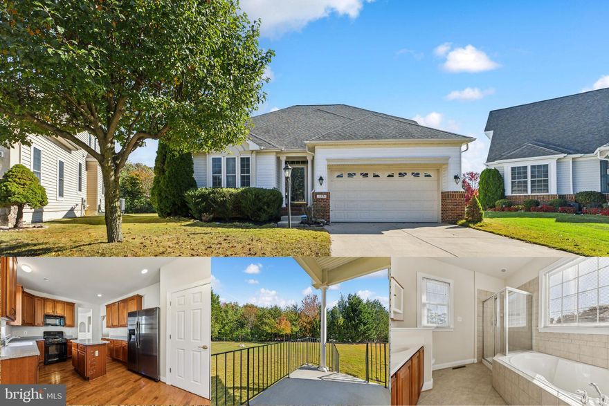 Welcome Home to this stunning home in the desirable 55+ community of Heritage at St. Charles in Waldorf, MD. Situated on a peaceful cul-de-sac, this spacious home features 2,486 finished square footage plus an unfinished basement, three bedrooms, three full bathrooms, and a versatile main floor office space. The elegant cook’s kitchen features neutral Corian counters, ceramic tile flooring, timeless cabinetry, stainless steel appliances (brand new dishwasher) and an expansive center island. The main floor also boasts a beautiful Primary Suite with a large walk-in closet and a Primary bathroom with double sinks, ceramic tile flooring, a separate shower and a separate soaking tub. Enjoy cozy evenings in the family room by the charming two-sided gas fireplace. The spacious modern upper loft area provides flexibility, perfect for use as a guest area, additional family room, office, or craft space. Gleaming wood flooring, brand-new carpeting on the main floor and brand-new paint throughout. The massive unfinished basement offers endless expansion potential with a bathroom rough-in and tons of future living space and/or extensive storage space. Schedule your showing today—this incredible opportunity won’t last long!