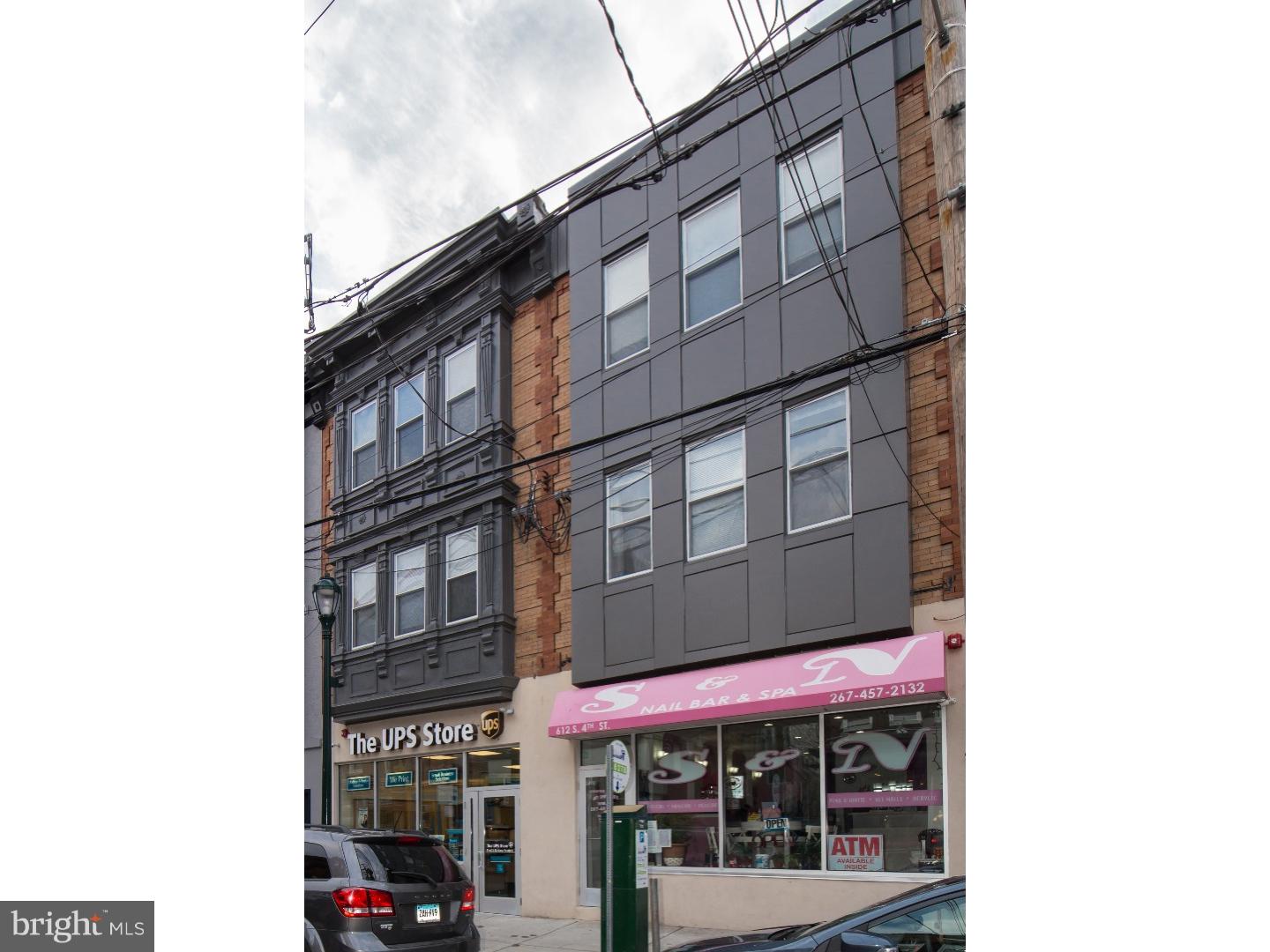 Location, Location, Location!! This high traffic, double wide 7500 square foot Queen Village building spans from 4th Street to Leithgow Street and contains eight high end completely renovated apartments (four two bedrooms, and four bi level one bedrooms) and 2 commercial spaces with credit tenants, with long term leases ( currently the UPS store and a Nail salon), all completely rented.This building offers a True 6% cap rate, and a much higher cash on cash return than having your money in the bank, with upside every year. These spaces were gut renovated in 2014-2015 and equipped with high end everything including hardwood floors, granite, stainless and cherry kitchens, gorgeous designer tile bathrooms, central air conditioning, multiple fiberglass roof decks, video intercoms, and the entire buildings are sprinklered and alarmed. There is a private, gated entrance for the tenants on Leithgow Street, and the stores have multiple means of egress. All of the utilities are separated and the responsibility of the tenants including water. The ten year tax abatement runs until August 2024. Please check the documents section for more detailed financial income and expense information. Leases available upon request.