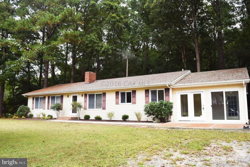 This beautifully updated 4 bedroom 2.5 bath Ranch home is tucked back from the road offering privacy & 6.6 acres of outdoor space to enjoy!  The kitchen has been completely redone and offers solid surface counters, an island and plenty of cabinet space.  The dining area is open to the kitchen creating a great open space.  The living room is very spacious and offers a gas fireplace. The master bedroom has 2 walk-ins and opens to a spacious extra room with vaulted ceilings and an entry into the sunroom. Some of the extras include Anderson windows, on demand hot water, fenced in area and shed. Adjacent to the home is a very large heated warehouse- 24x70 w/several rooms of office space including a 1/2 bath.