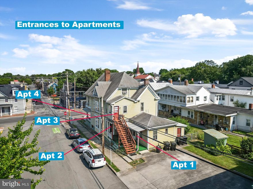 Welcome to this charming quadplex nestled in the heart of downtown Winchester. This property features four spacious one-bedroom units, perfect for those seeking the vibrant urban lifestyle. The historic home made quadplex offers real character with original wood work throughout. Two of the units currently have month-to-month leases.  Some updates have been done, but ample opportunity left to renovate and maximize rental income.  
Key Features:
Location: Prime downtown location, just a short stroll to the popular walking mall with its array of shops, restaurants, and entertainment.
Units: Four one-bedroom/one-bath units
Leases: Two units with month-to-month leases, providing immediate income 
Amenities: Close proximity to public transportation, shops, restaurants, and community services. 
Don't miss this excellent investment opportunity in a sought-after VIBRANT area of Winchester! Contact us today to schedule a viewing.