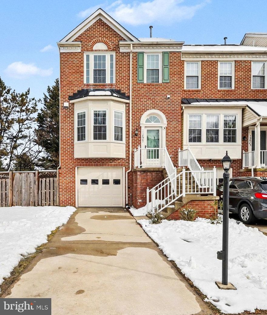 Welcome home to this beautiful brick-front end-unit townhome in the highly sought-after Quince Haven community — truly one of the best values in North Potomac. With classic curb appeal, a garage, and a fenced backyard, this home checks all the boxes.  Thoughtfully maintained and move-in ready, the main level offers an inviting layout perfect for both everyday living and entertaining. The charming kitchen flows seamlessly into the living room, creating an open, connected feel. Step right out from the living space onto the deck — ideal for morning coffee, grilling, or unwinding at the end of the day.  Upstairs, the primary suite features a vaulted ceiling that adds both light and architectural interest, along with an updated en-suite bath. The additional bedrooms are generously sized, offering flexibility for guests, a home office, or growing needs. The finished lower level includes a cozy rec room with a fireplace — the perfect spot for movie nights, a playroom, or a relaxing retreat — with easy access to the fully fenced backyard.  Located just moments from neighborhood amenities including a playground, tennis courts, and scenic nature trails, you’ll love the lifestyle this community offers. Enjoy unbeatable convenience to shopping and dining at Kentlands Market Square, Whole Foods Market, and the vibrant offerings throughout North Potomac and nearby Gaithersburg. If you’ve been waiting for a well-maintained, end-unit townhome with space, charm, and location — this is it.