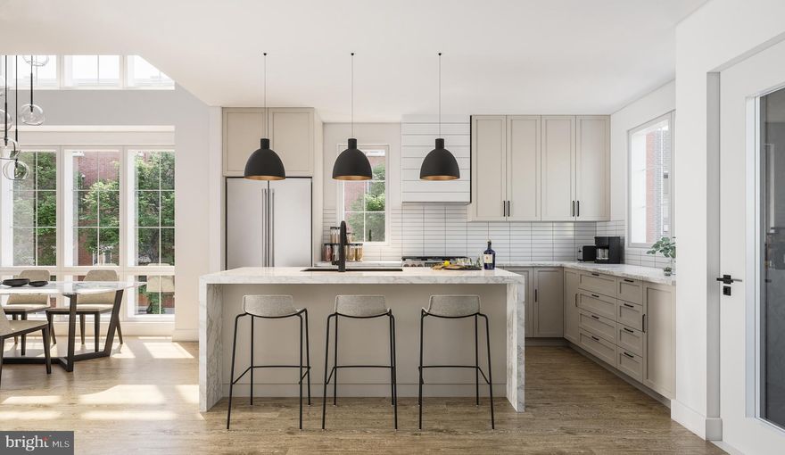 AbigailNINE is the most high-end, sought-after collection of homes in the Fishtown / East Kensington markets. The facades feature classic red brick combined with large, industrial grid windows providing an abundance of light and a cohesive blending of the industrial nature of the community and today's modern ascetic. The development features two different home types. Block Two consists of four 2,200 SF 3-story homes with 3 bed, 3 full bath, and large roof deck. Stepping in through the recessed entry, you're greeted by the open living area that flows easily through the dining room into the stunning chef's kitchen that looks like it belongs in a design magazine. The kitchen also has access to your rear yard. On the home's second level you'll find a graciously sized bedroom and private full bathroom as well as an office or den/media room as well as the laundry area. On the third level of the home, is where you will find the master suite expanding the whole floor complete with two large closets and a gorgeous full bathroom with double vanity and spacious shower with bench. At the base of the home's top staircase, there is a hint at what's above - a massive roof deck, ideal for outdoor entertaining or relaxing. Developed by Industry leading Catalyst City Development, designed by Gnome Architecture and built by GRIT construction, AbigailNINE will have long lasting quality and leading edge design. With a Walk Score of 94, this home's location can't be beaten! Recently named America's Hottest New Neighborhood by Forbes, Fishtown is packed with top-rated restaurants, entertainment spots, local boutiques, and coffee shops. There's plenty to explore on foot, but if you need to go far, nearby SEPTA bus lines and The El Market-Frankford line can connect you to pretty much anywhere in the city and surrounding suburbs. There's also quick access to I-95 and South Jersey. *All square footage numbers are approximate and include above and below grade square footage. Square footage & real estate taxes should be verified by the buyer.*